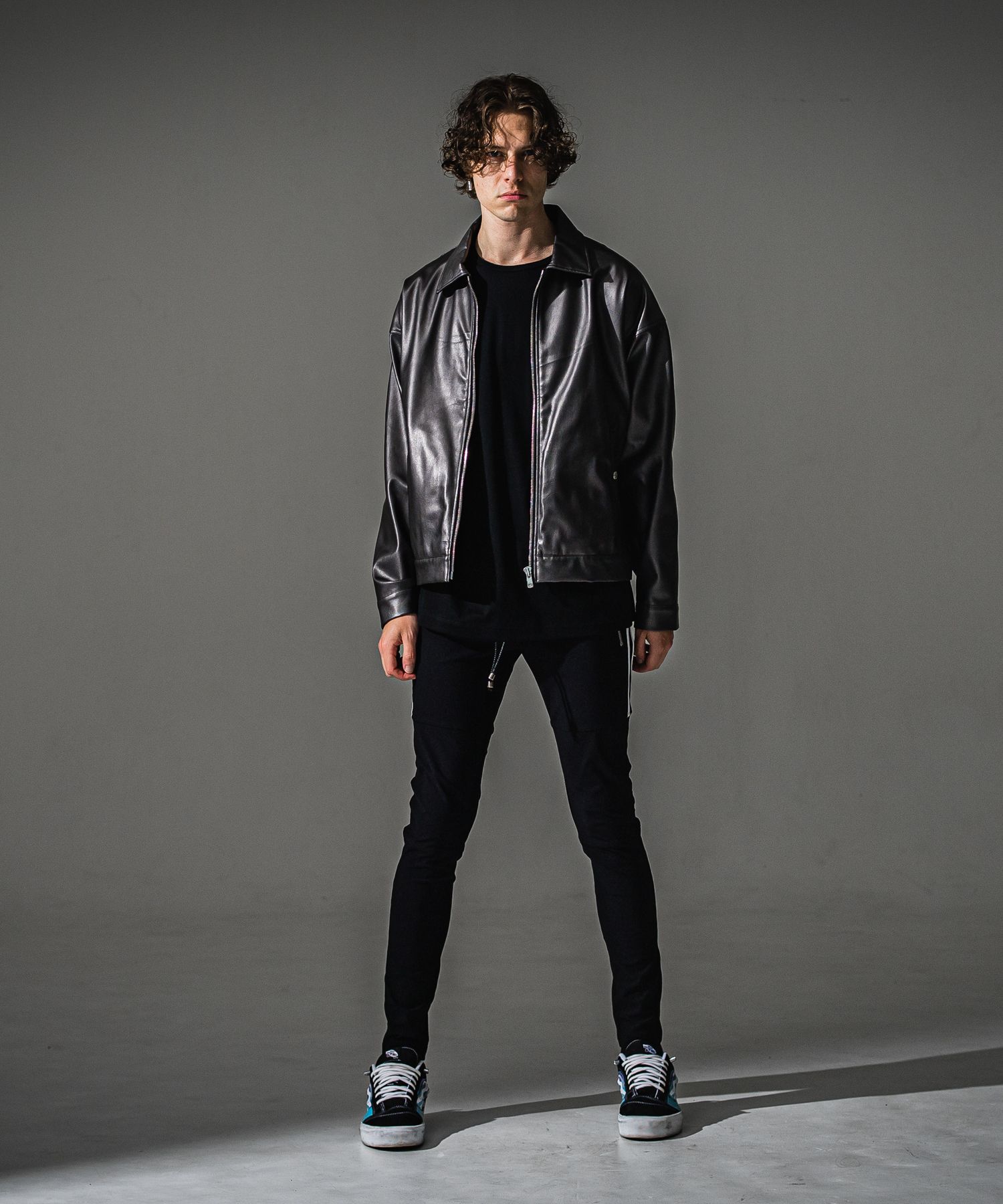 LEATHER SP JK / RC41-JK-005 / エコレザーシングルライダース / ガンメタシルバー (9月下旬入荷予定)