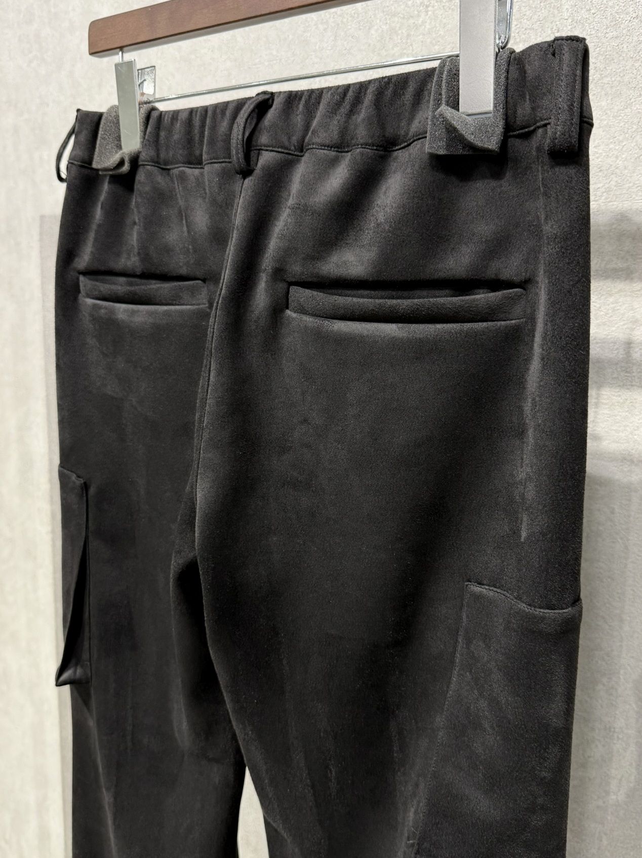 DAVID CARGO PANTS / RC38-ST-040 / スエードワイドカーゴパンツ / ブラック