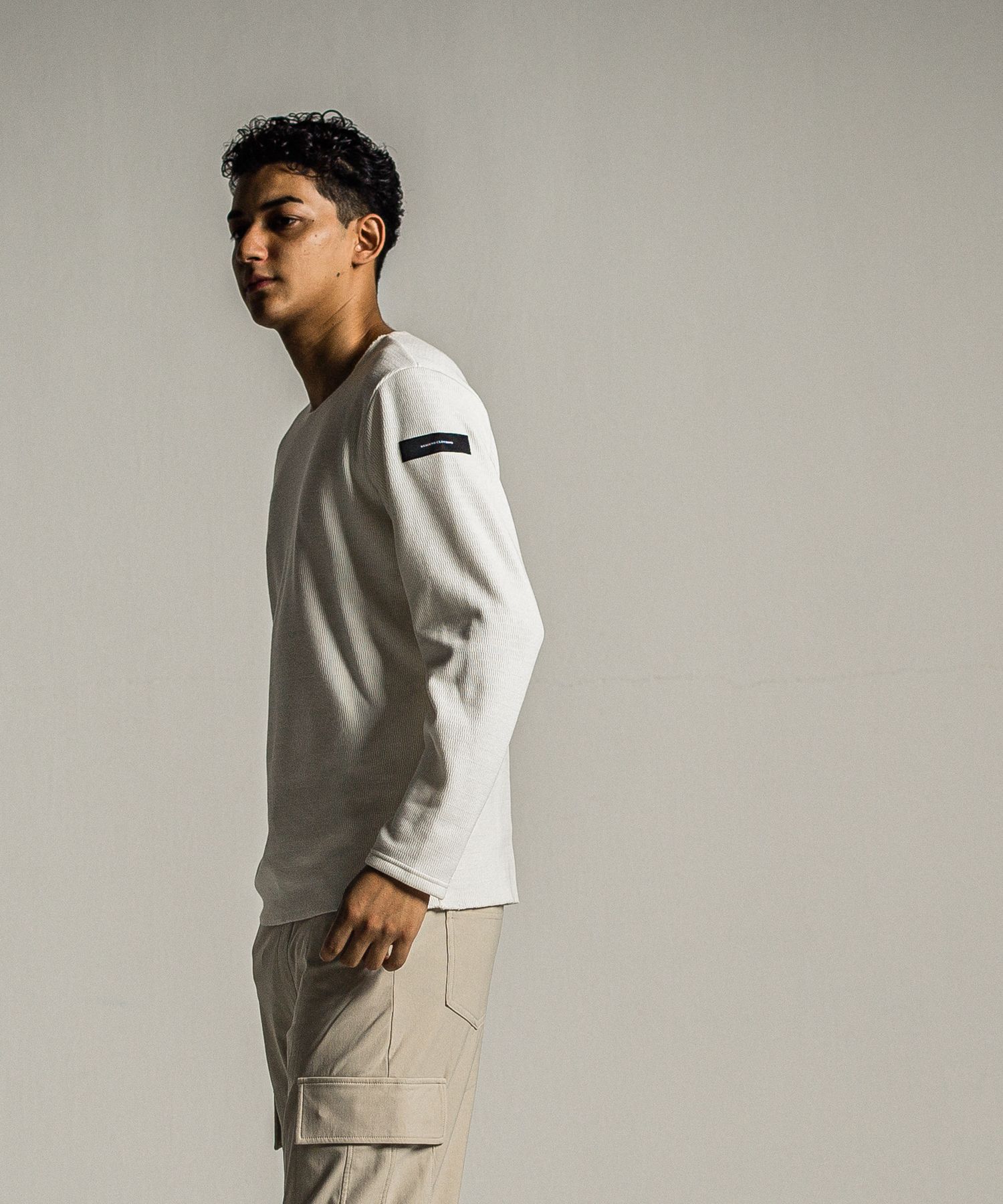 VELOURS FLEECE NEO THERMAL / RC34-C-001 / 裏起毛サーマルロングTシャツ / ホワイト