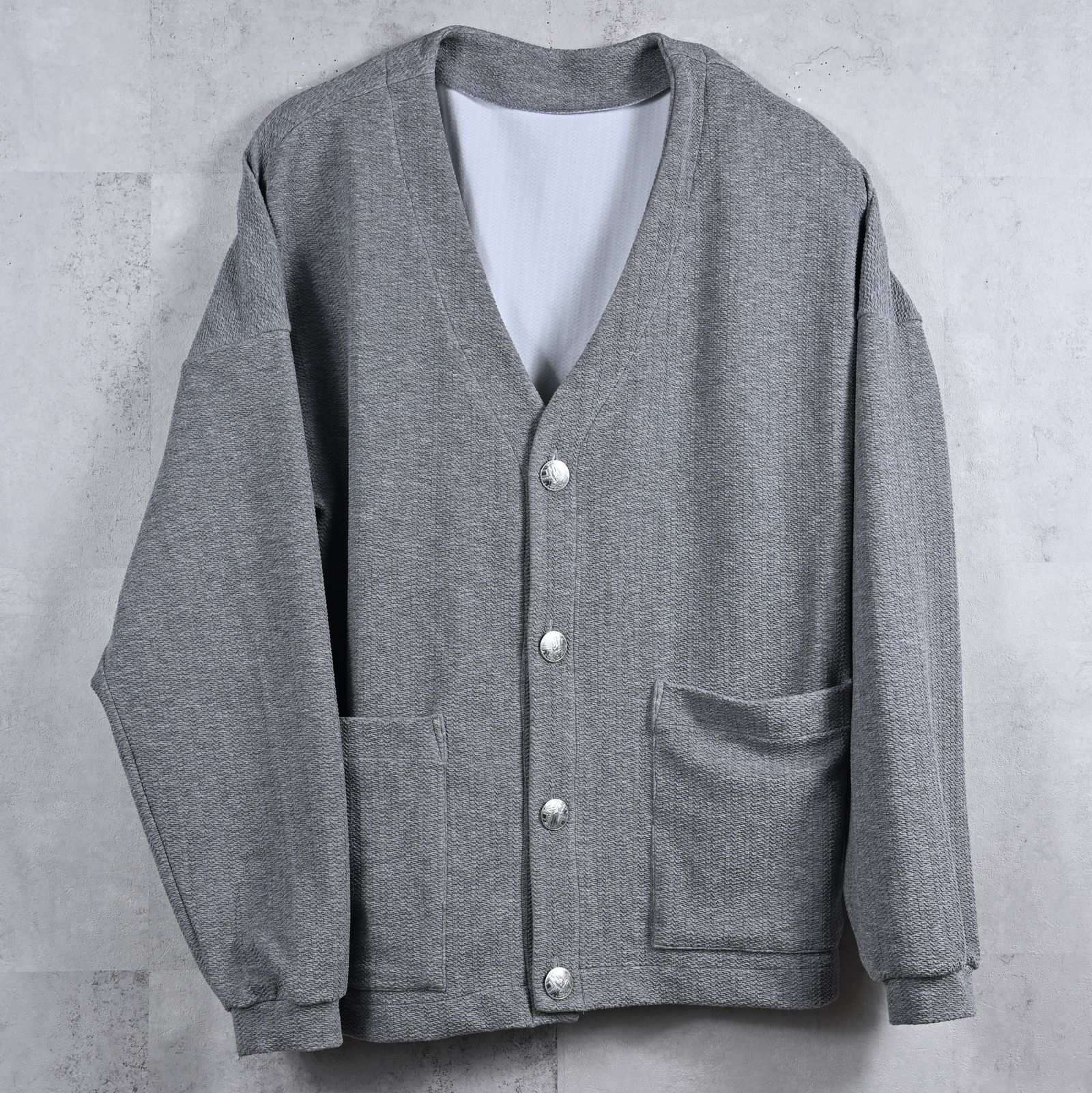 BLISTER KNIT C/D / RC41-C-004 / ブリスターニットカーディガン / グレー (8月下旬入荷予定)