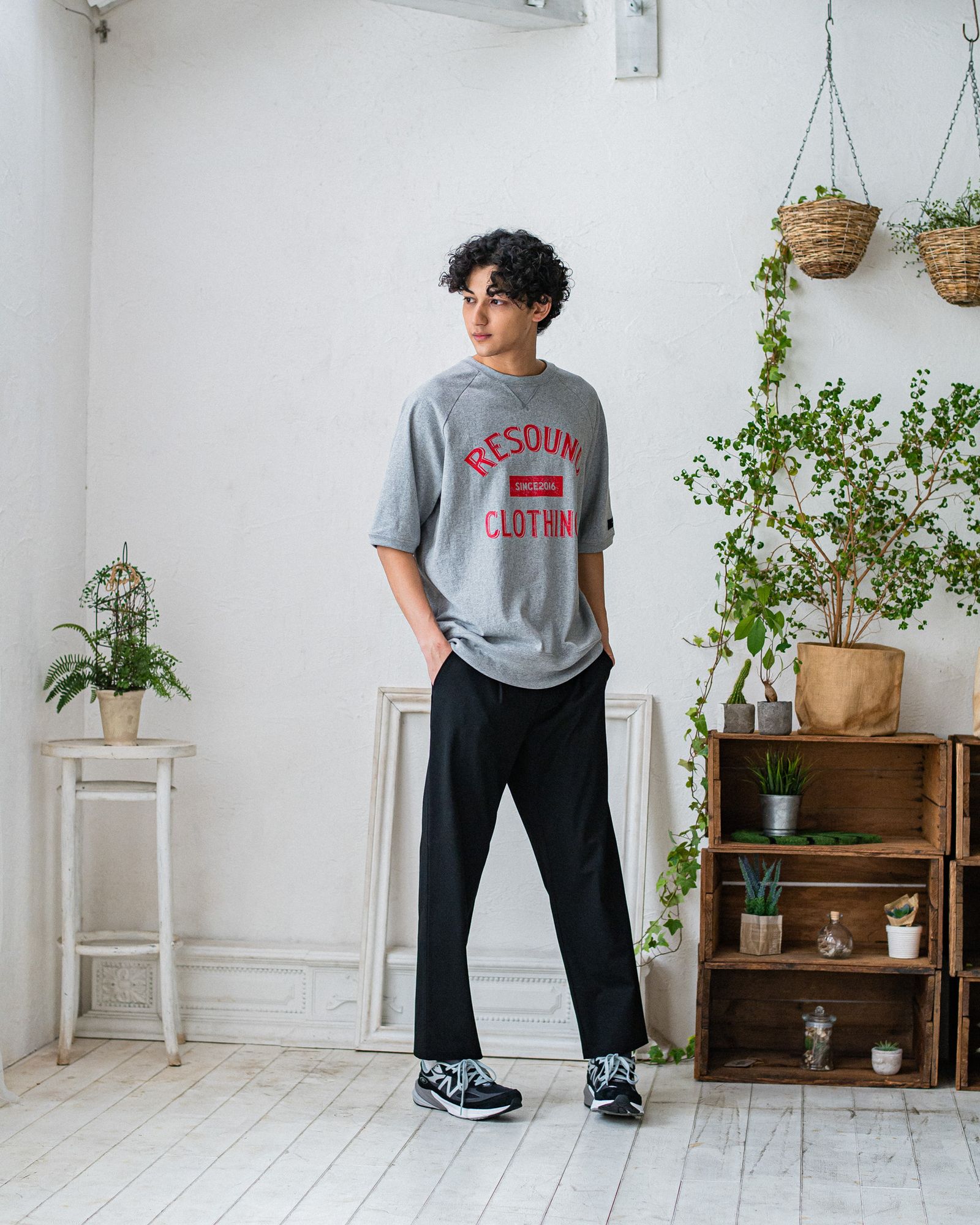 CHRIS EASY WIDE TUCK PANTS / RC32-ST-016WT / ワイドタックパンツ / ブラック