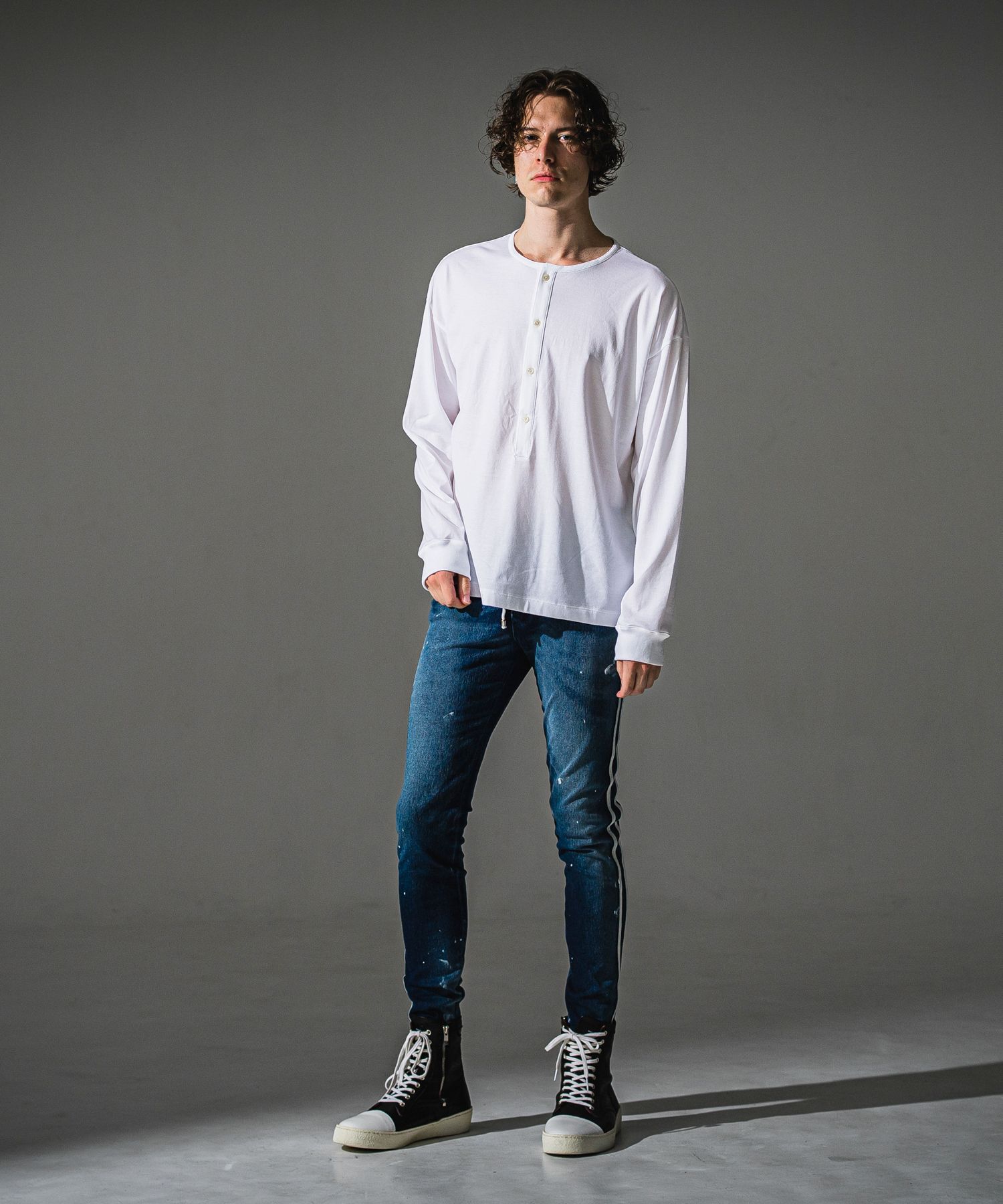 EX DENIM JERSEY BLIND LINE PT / RC41-ST-008D / デニムジャージラインパンツ / ダークインディゴ (9月上旬入荷予定)