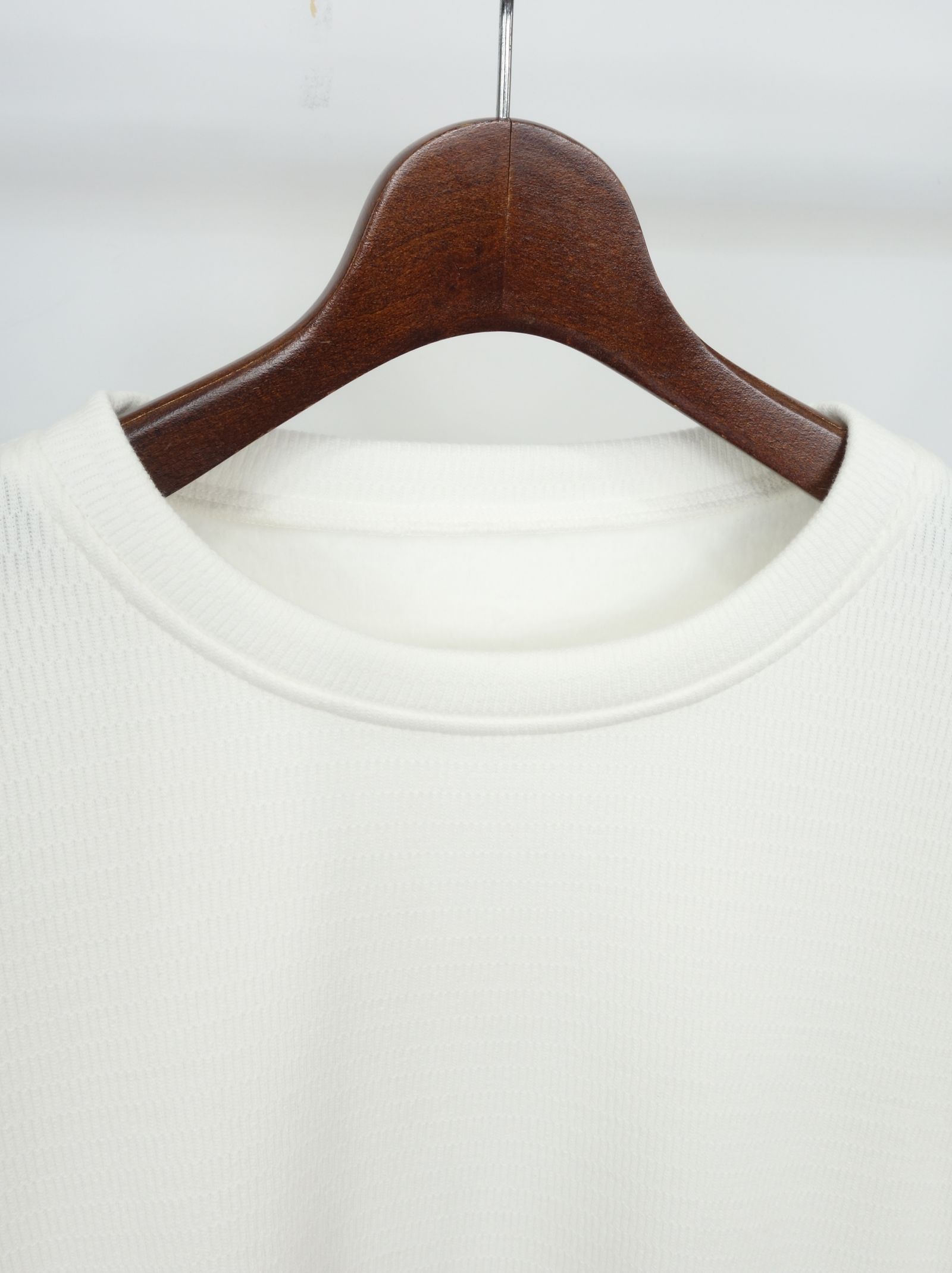 VELOURS FLEECE THERMAL LOOSE TRAINER / RC38-C-002 / 裏起毛サーマルトレーナー / ホワイト (10月中旬入荷予定)