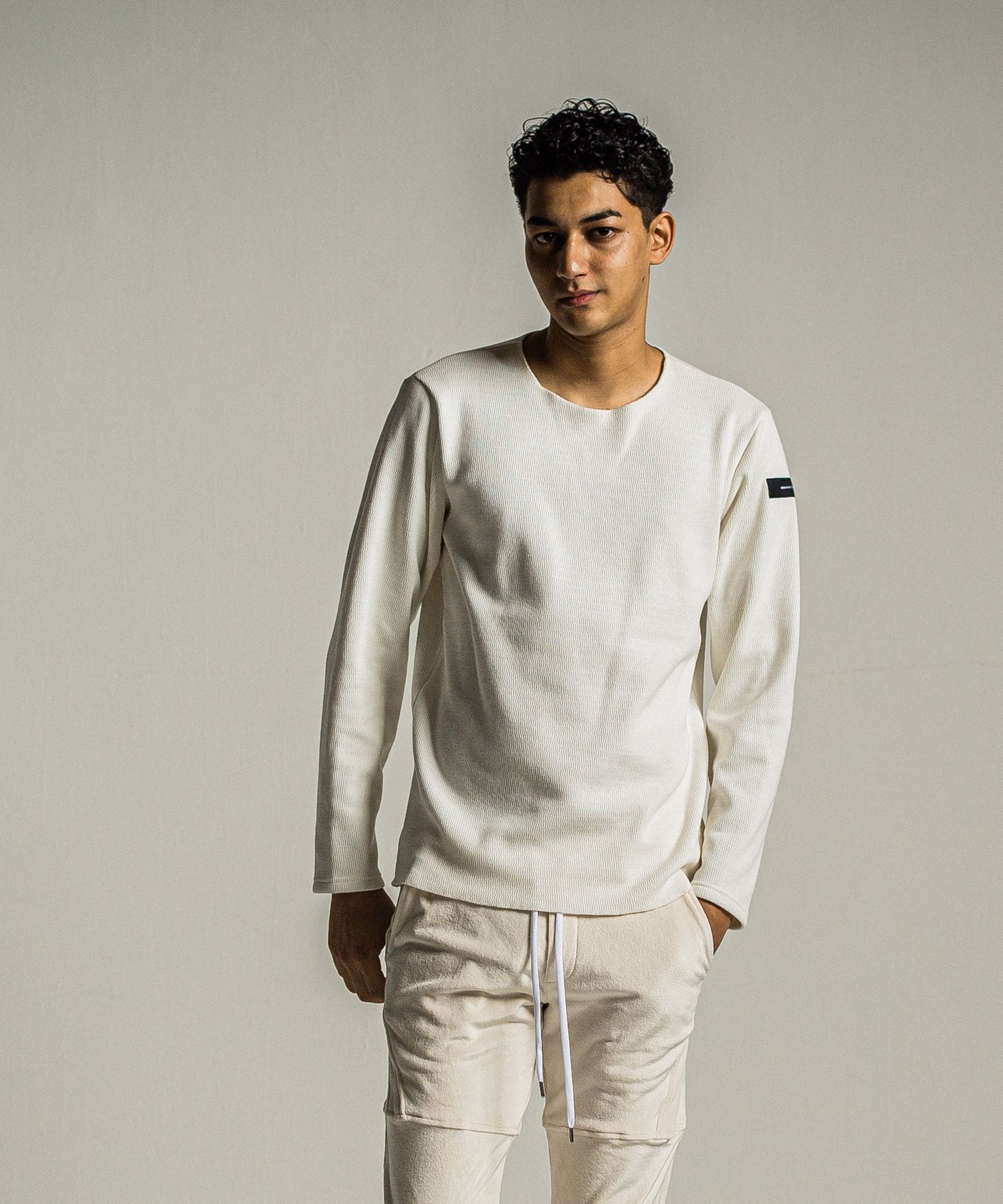 VELOURS FLEECE NEO THERMAL / RC34-C-001 / 裏起毛サーマルロングTシャツ / ホワイト