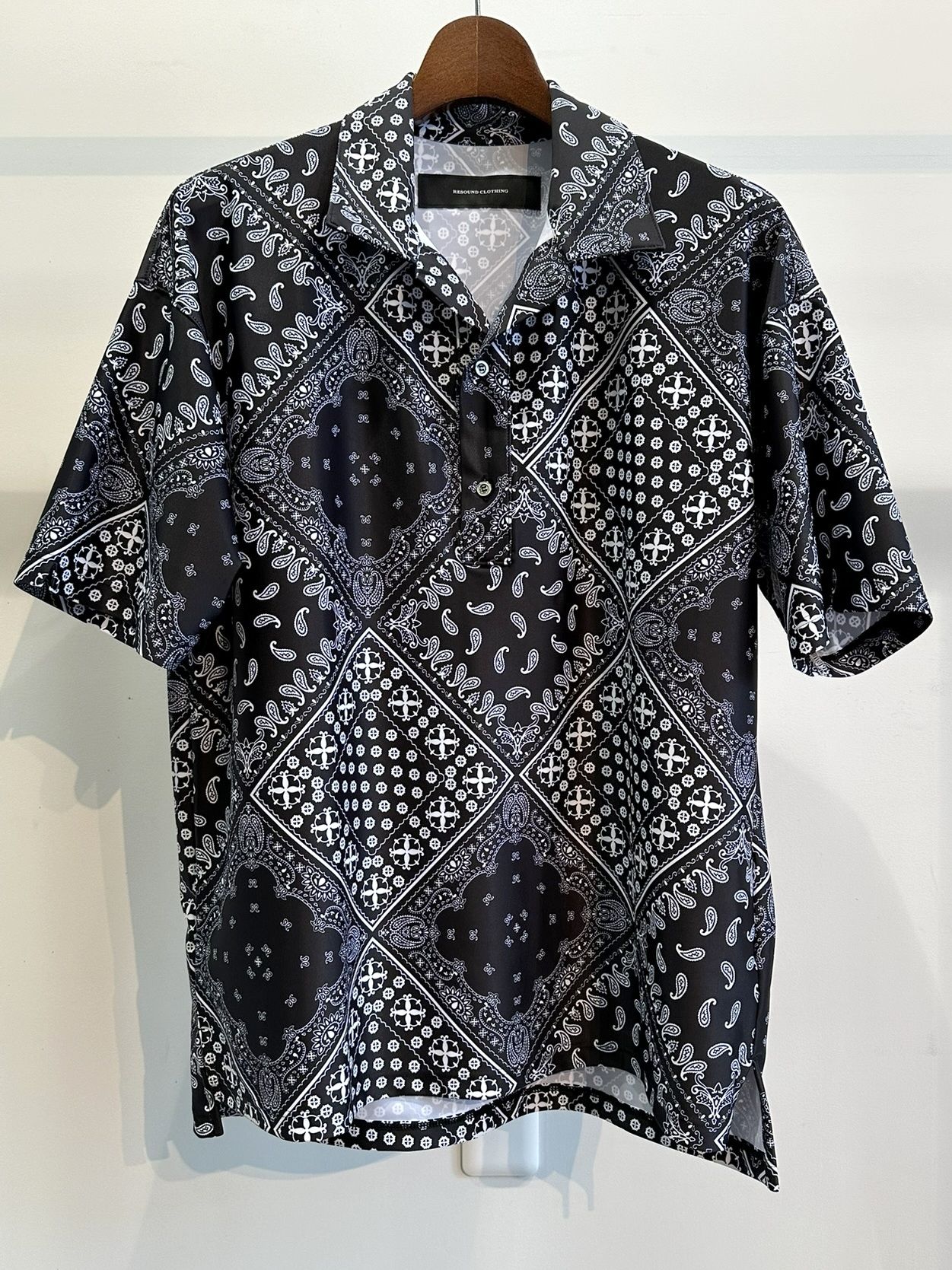 RUSH OVER POLO / RC32-T-013 / ラッシュガードポロシャツ / バンダナブラック