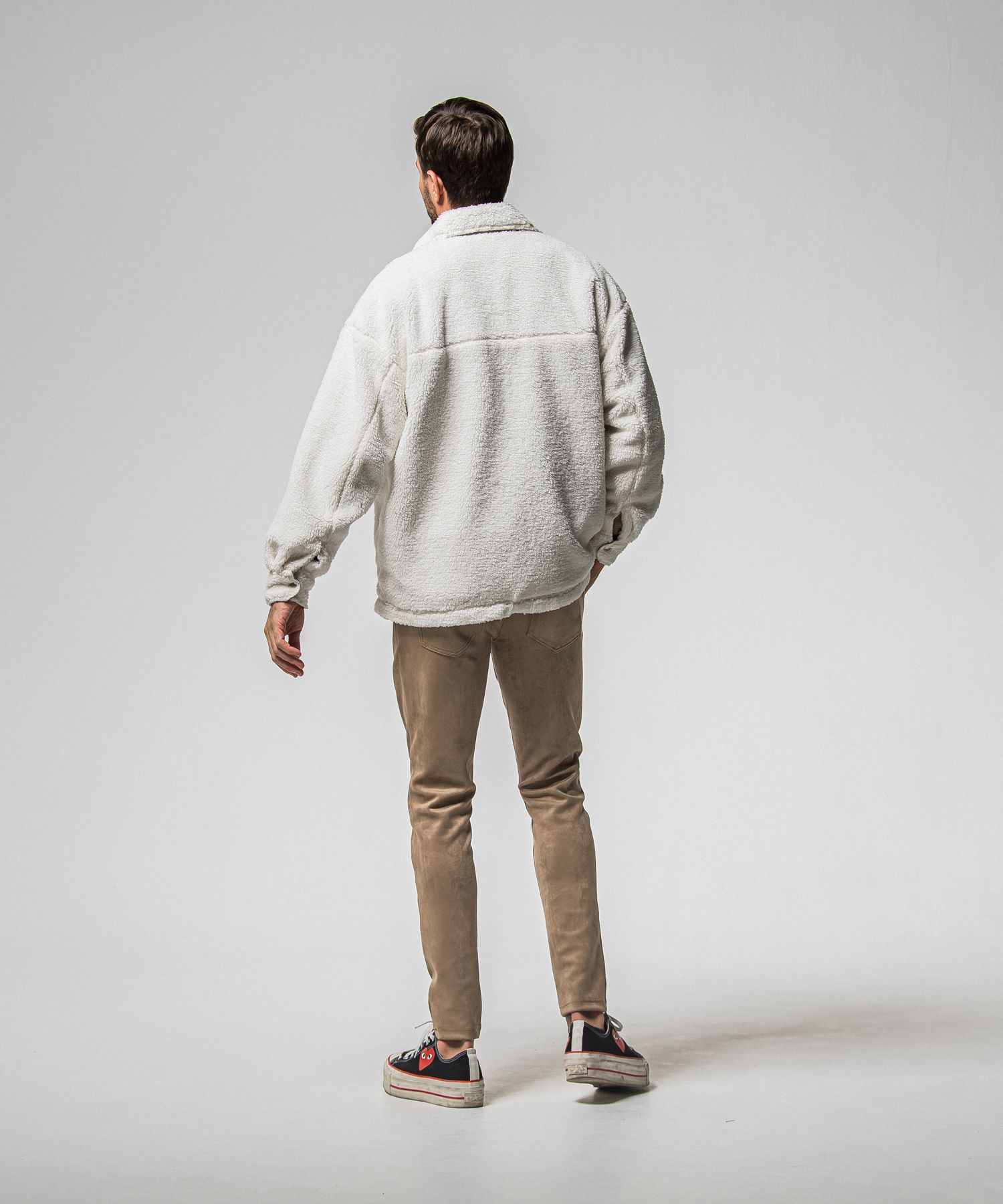 CHRIS EASY SUEDE TUCK  PANTS / RC38-ST-016T / スエードイージータックパンツ / ブラウン (1月上旬入荷予定)