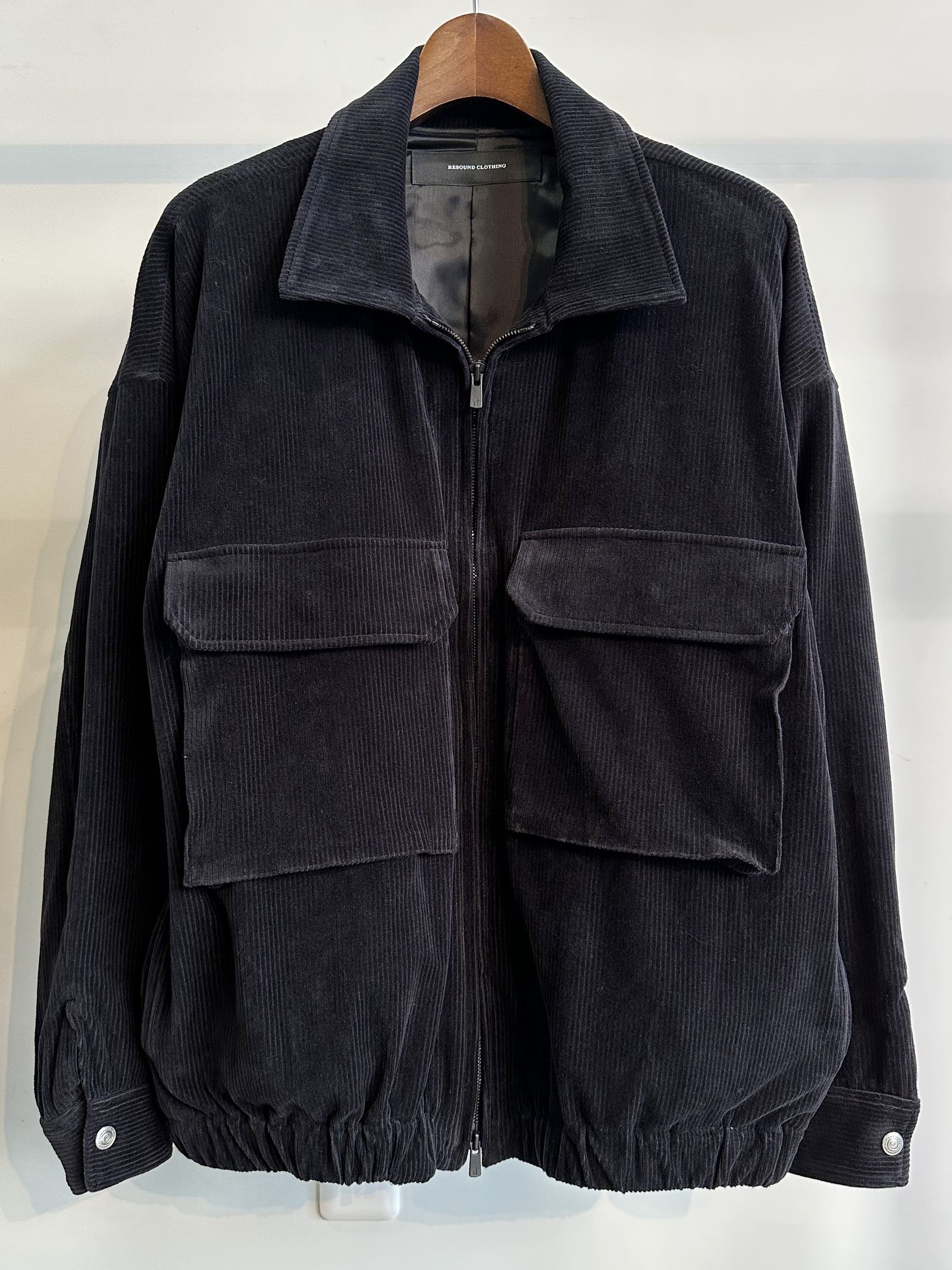 CORDUROY FW JACKET / RC29-JK-005 / コーデュロイジャージブルゾン / ブラック