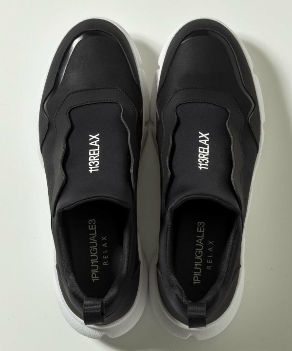 Vibramソールダッドスニーカー / usx-23009 / ブラック×ホワイト