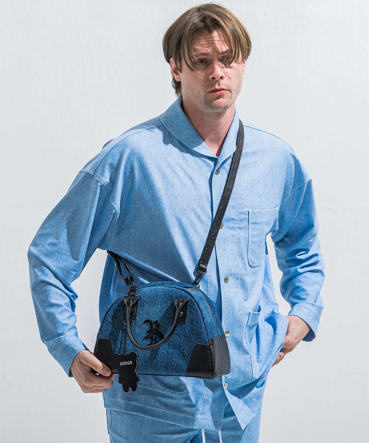 DENIM MINI BOSTON BAG / RC40-BAG-002RD / デニムミニボストンショルダーバッグ / デニム (5月中旬入荷予定)