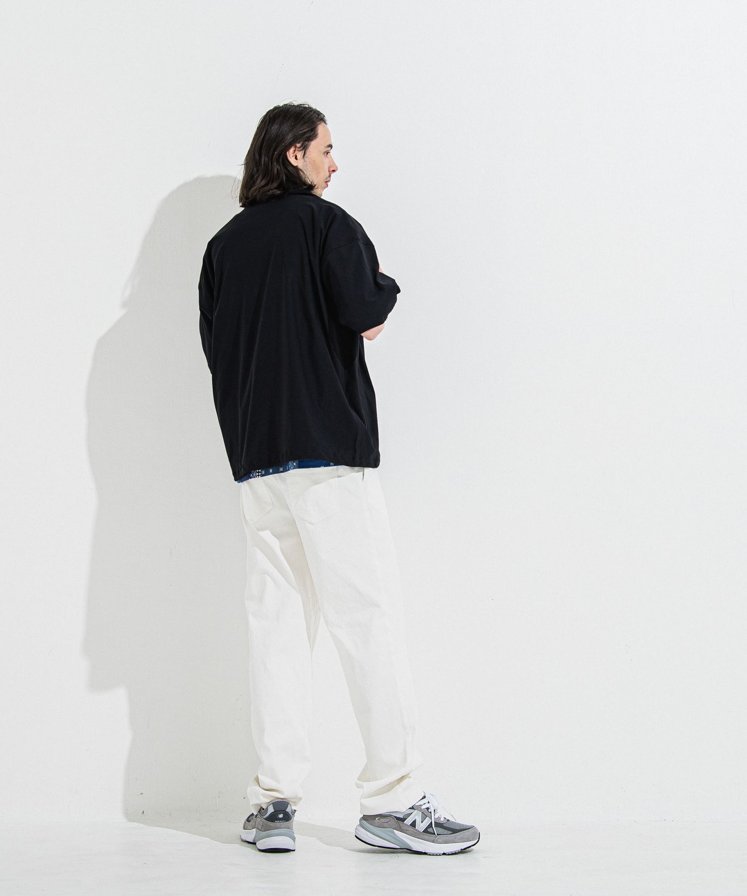 NYLON HALF COACH JACKET / RC36-C-002 / 半袖ナイロンコーチジャケット / ブラック