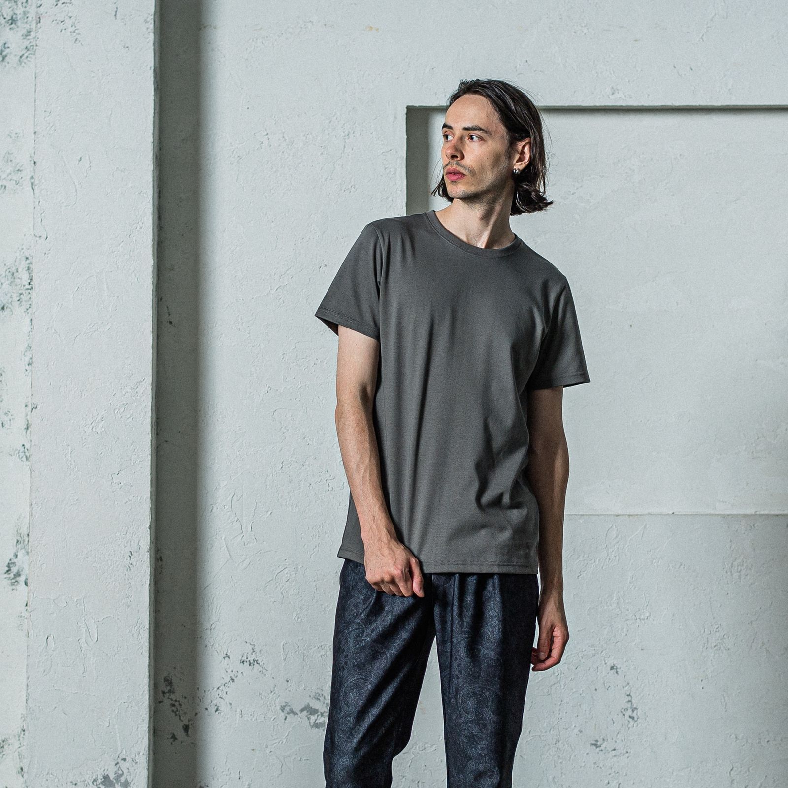 SIDE RC BASIC TEE / RC35-T-004 / サイドロゴジャストTシャツ / グレー