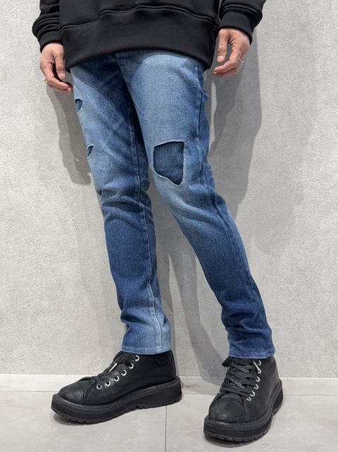 MICK DENIM JERSEY / RC38-ST-020 / デニムジャージテーパードパンツ / インディゴクラッシュ