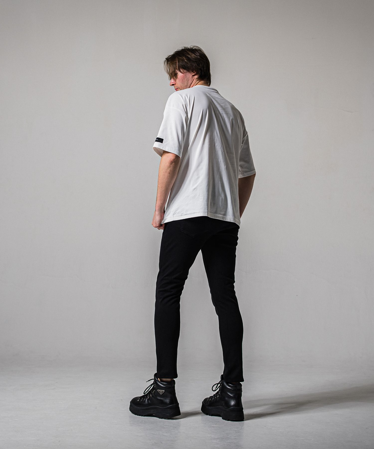 MICK DENIM JERSEY / BASIC-ST-020 / デニムジャージテーパードパンツ / ブラック (1月下旬入荷予定)