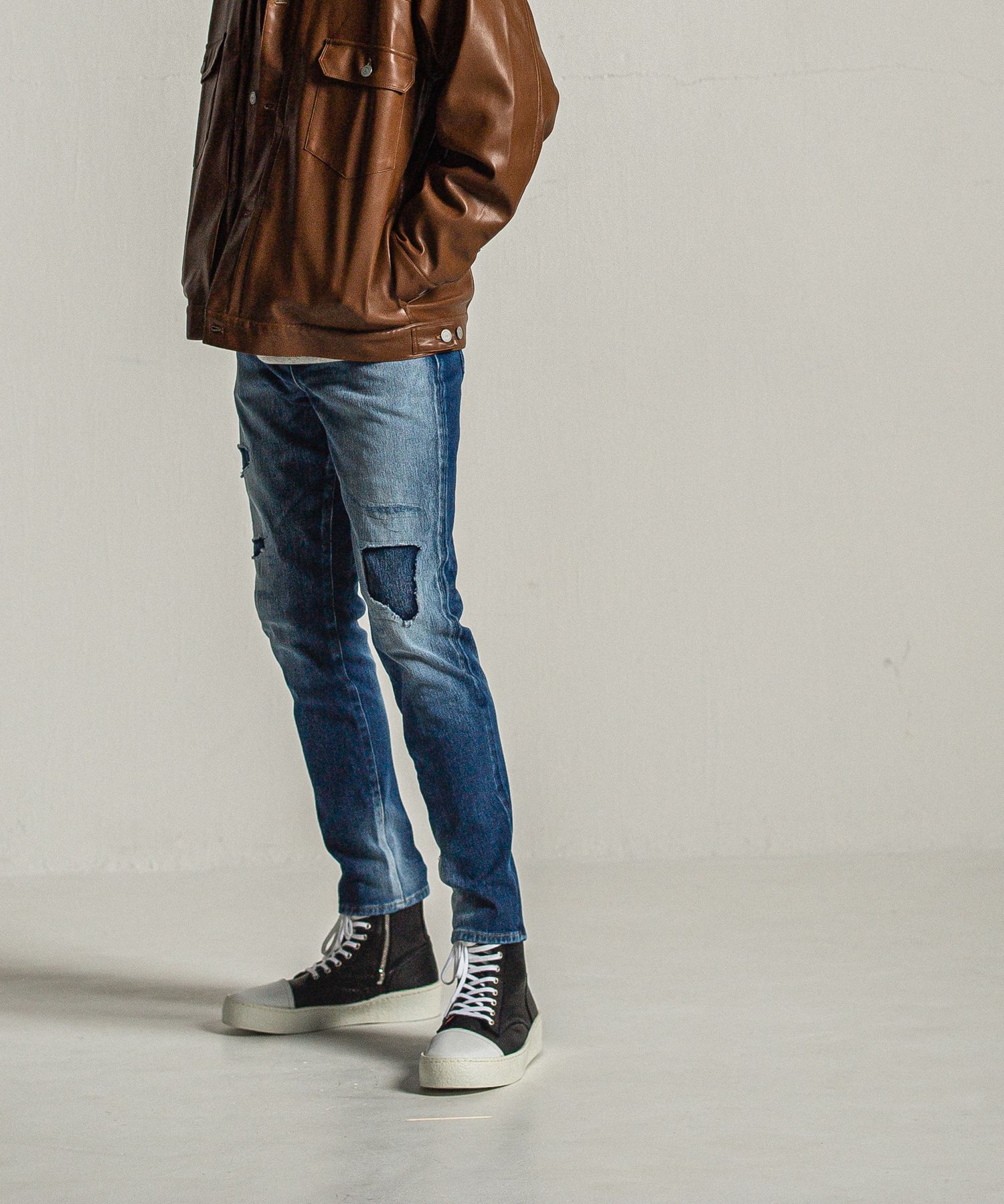 MICK DENIM JERSEY / RC34-ST-020 / デニムジャージテーパードパンツ / インディゴユーズド