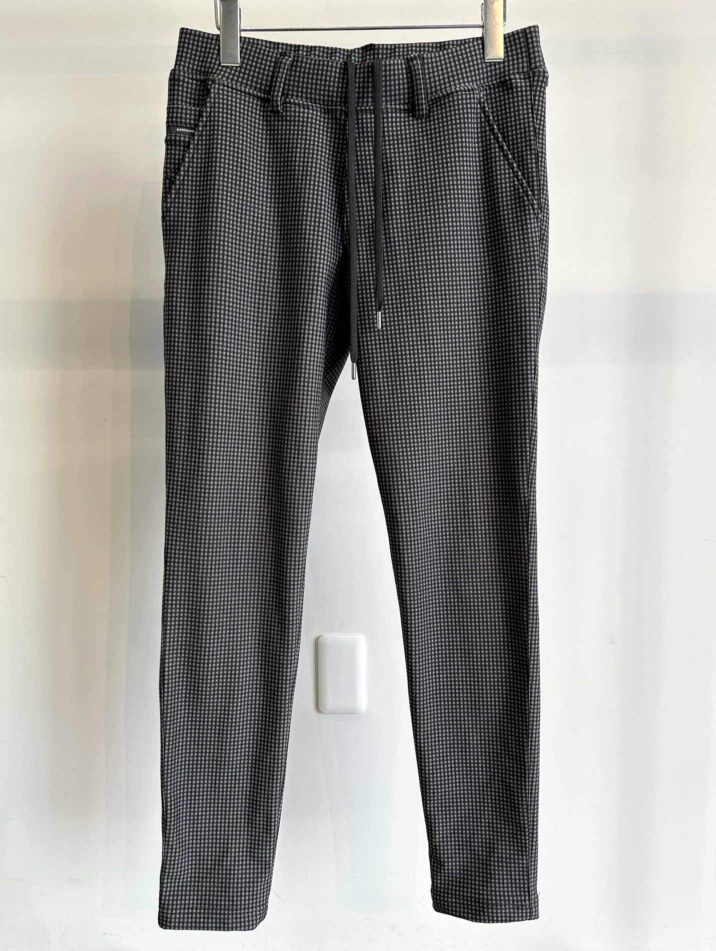 CHRIS EASY HEAT PANTS / RC30-ST-016H / 裏起毛イージーパンツ / 千鳥柄チャコール