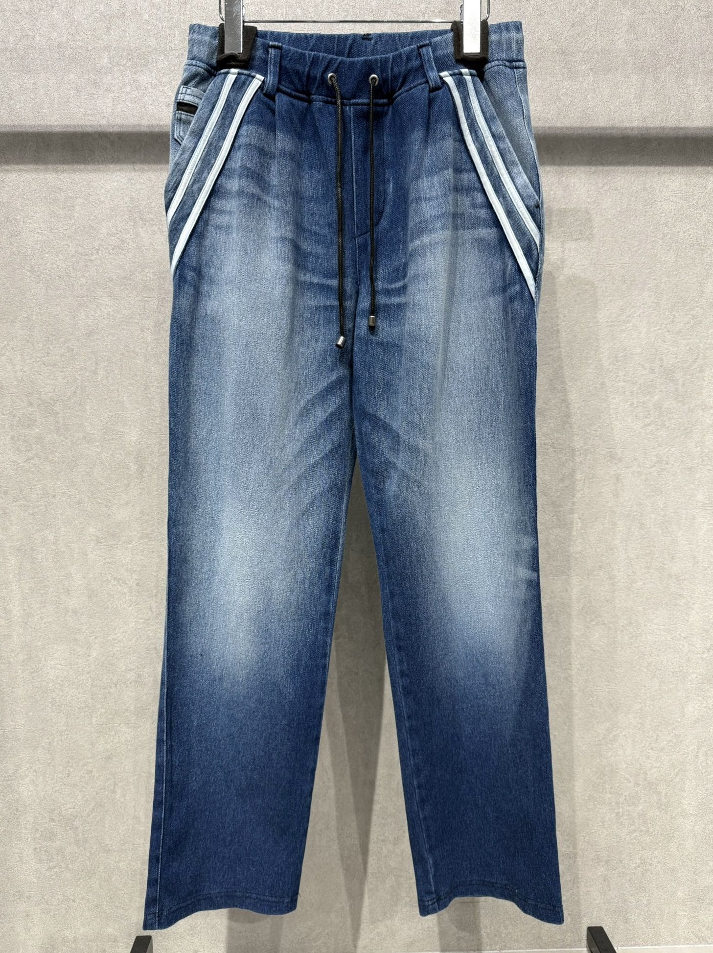 EDGE DENIM SEMI WIDE PT / RC40-ST-014WTD / デニムジャージセミワイドラインパンツ / ダークインディゴ