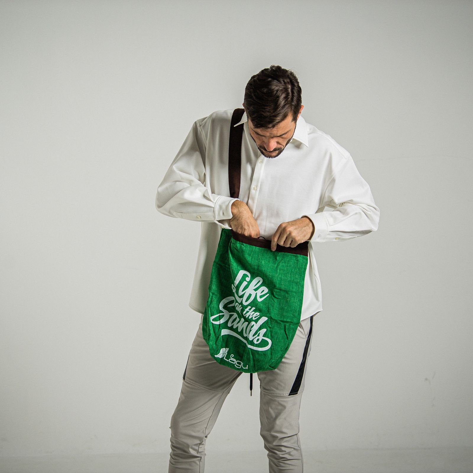 「Lagu×RESOUND」 BLANKET & ECOBAG / RL-BLBAG-1 / ブランケット&ショルダーエコバッグ / グリーン