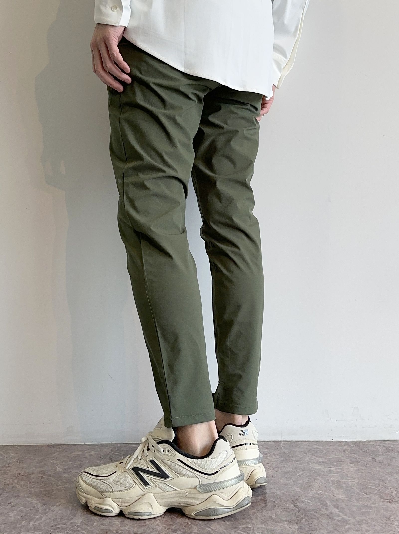 PAT TIGHT EASY PANTS / RC31-ST-037 / ベルト付きイージーパンツ / ナイロンカーキ