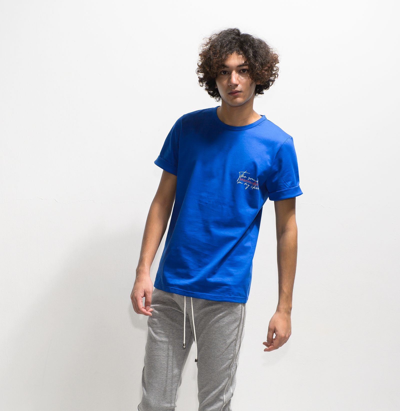 MESSAGE CHEST ROLL UP JERSEY TEE / RC20-T-003 / バックプリントTシャツ ※