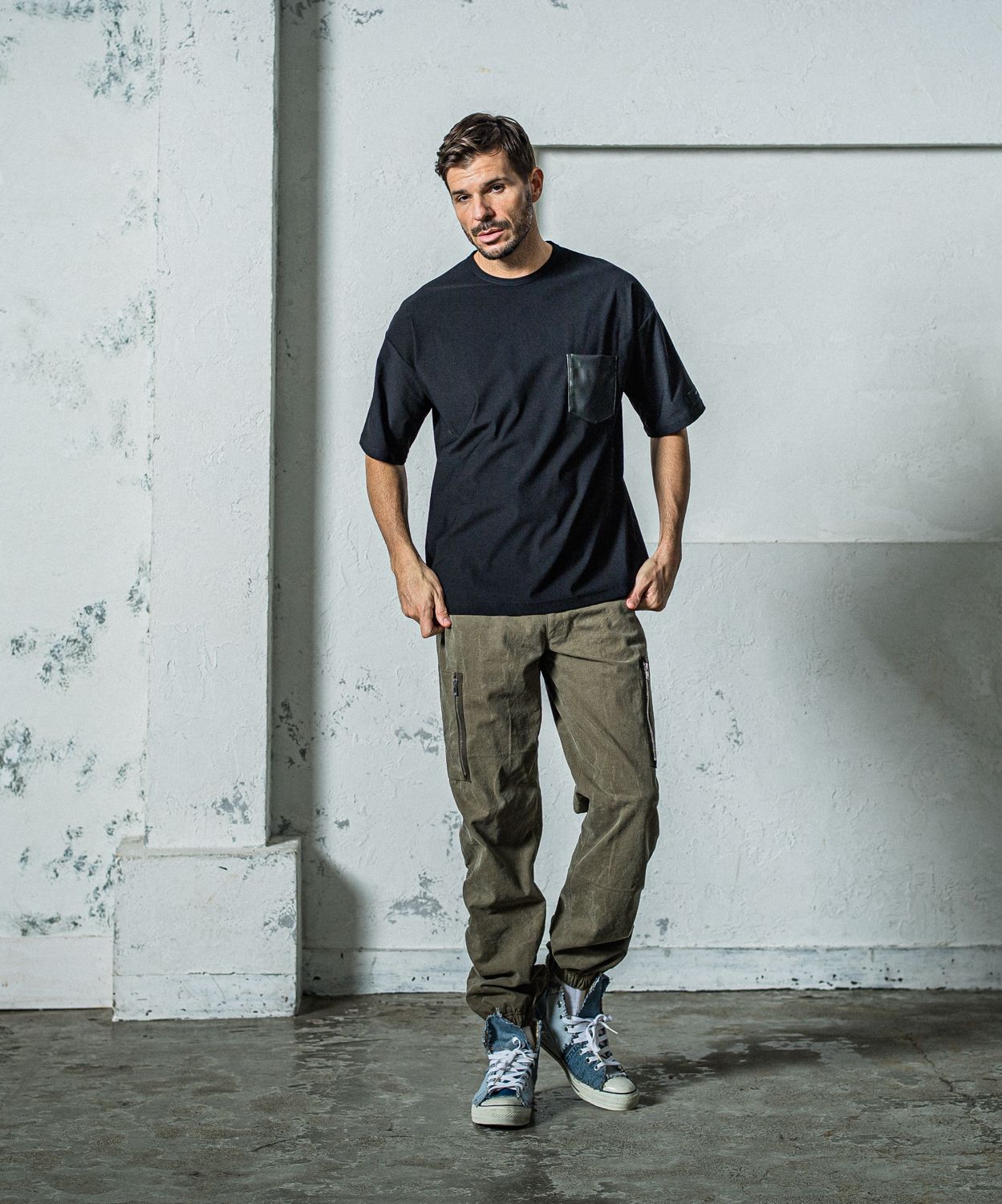 リサウンドクロージング ミリタリーナイロン裾ゴムカーゴパンツ 新品未使用 新作 RESOUND CLOTHING リサウンドクロージング DAVID NYLON CARGO