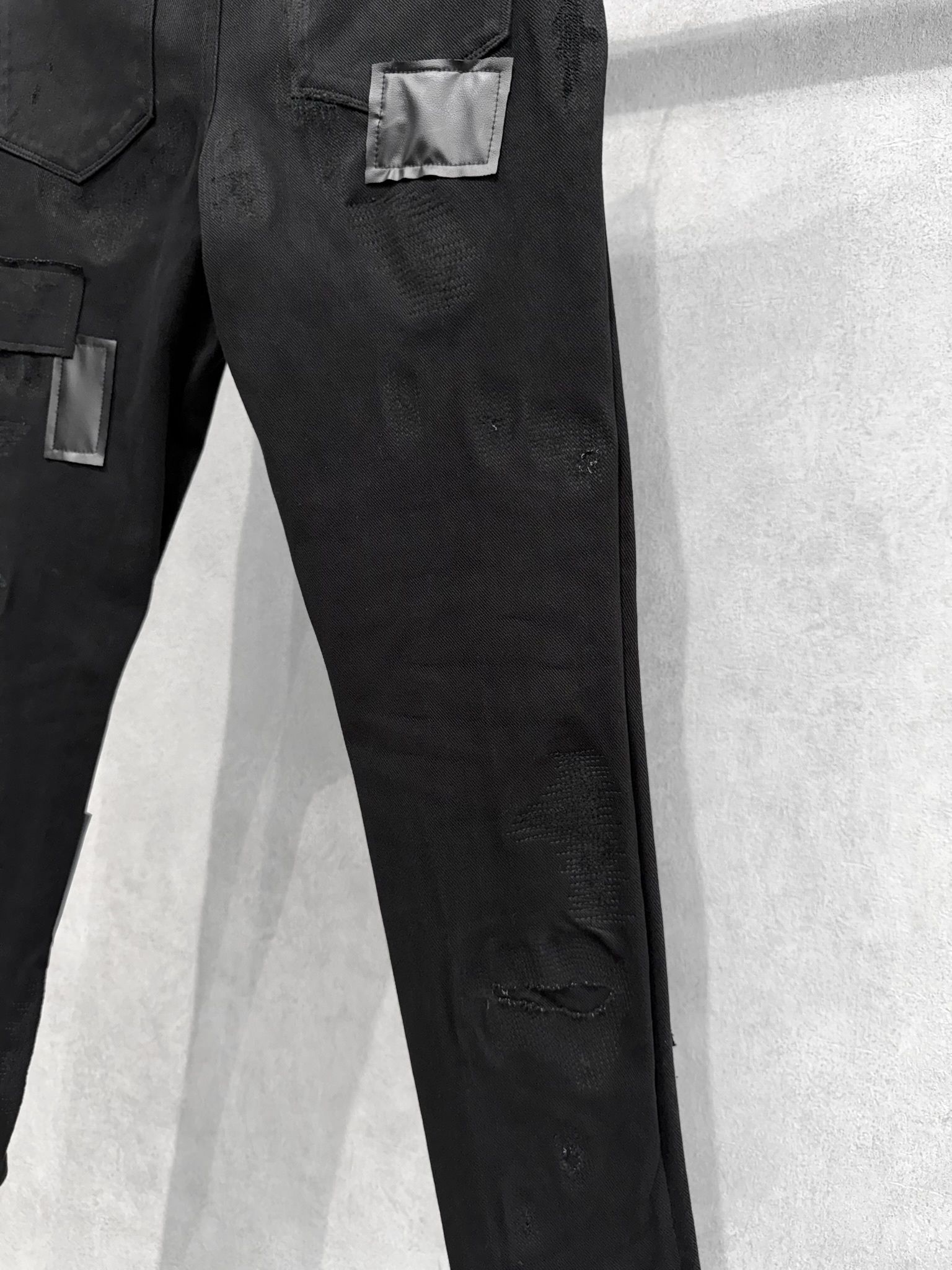 MICK DENIM JERSEY / BASIC-ST-020 / デニムジャージテーパードパンツ / ブラックリメイク