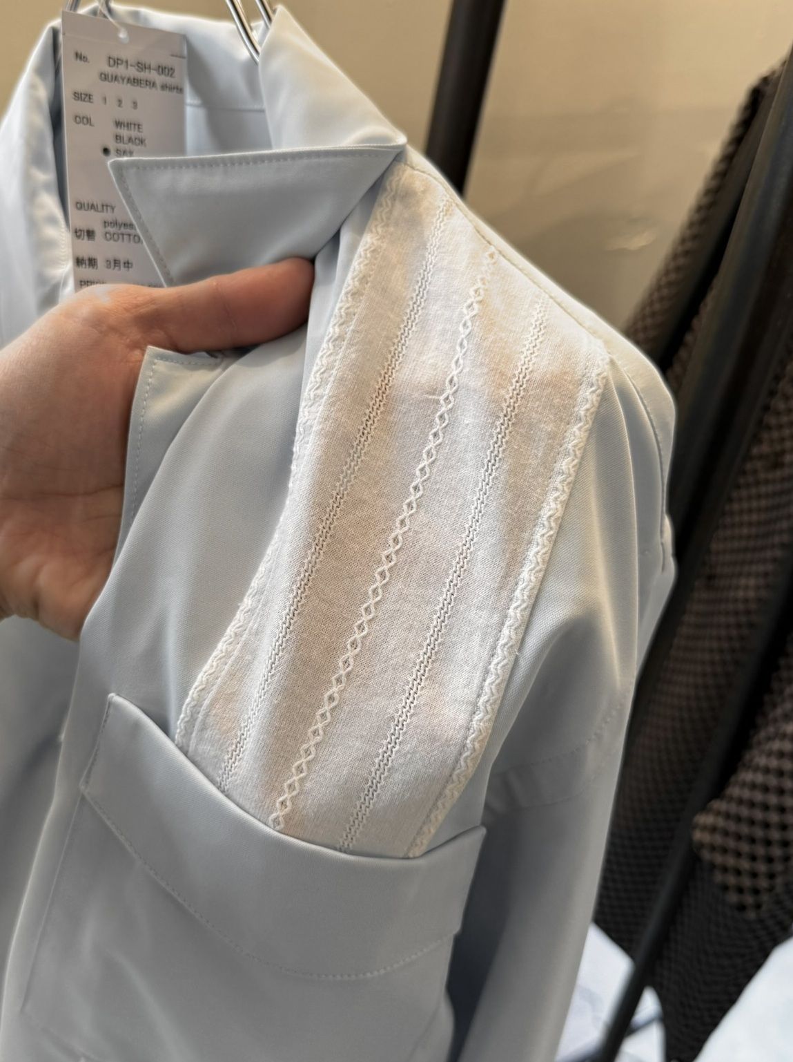 GUAYABERA SHIRTS / DP1-SH-002 / キューバシャツ / サックス (3月中旬入荷予定)