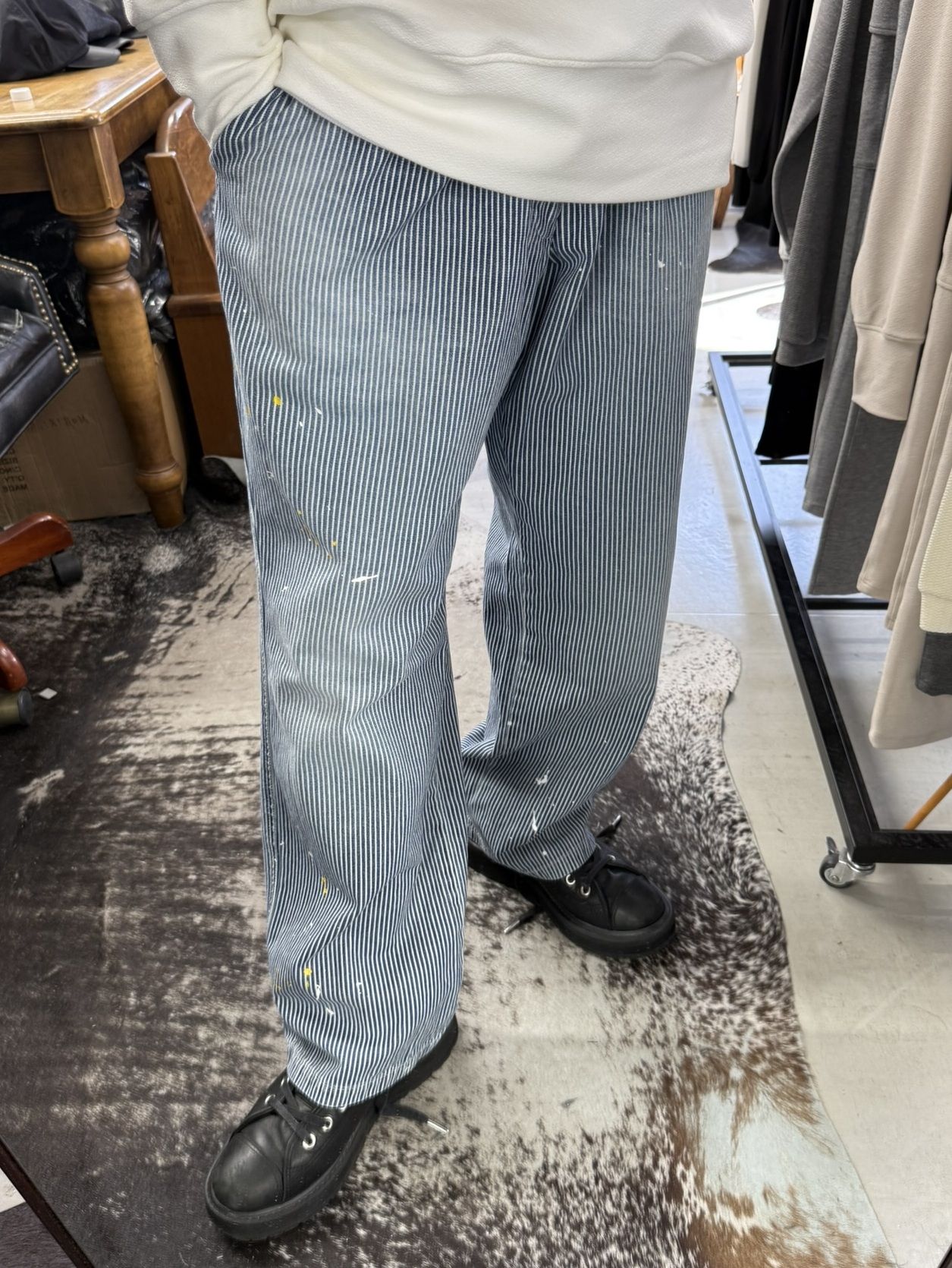WK PT / RC41-ST-042 / ワンタックワークデニムパンツ / ヒッコリー (8月中旬入荷予定)