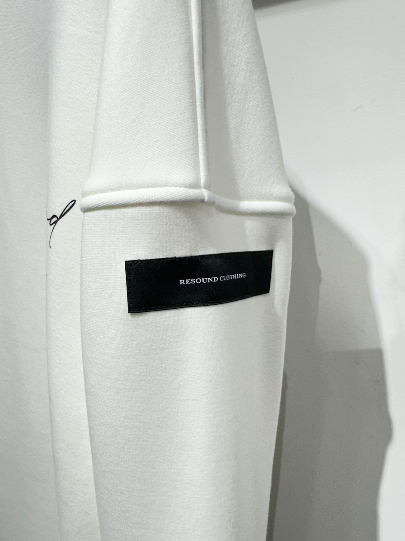 ID VELOURS FLEECE DROP TRAINER / RC34-C-004 / 裏起毛バックロゴトレーナー / ホワイト