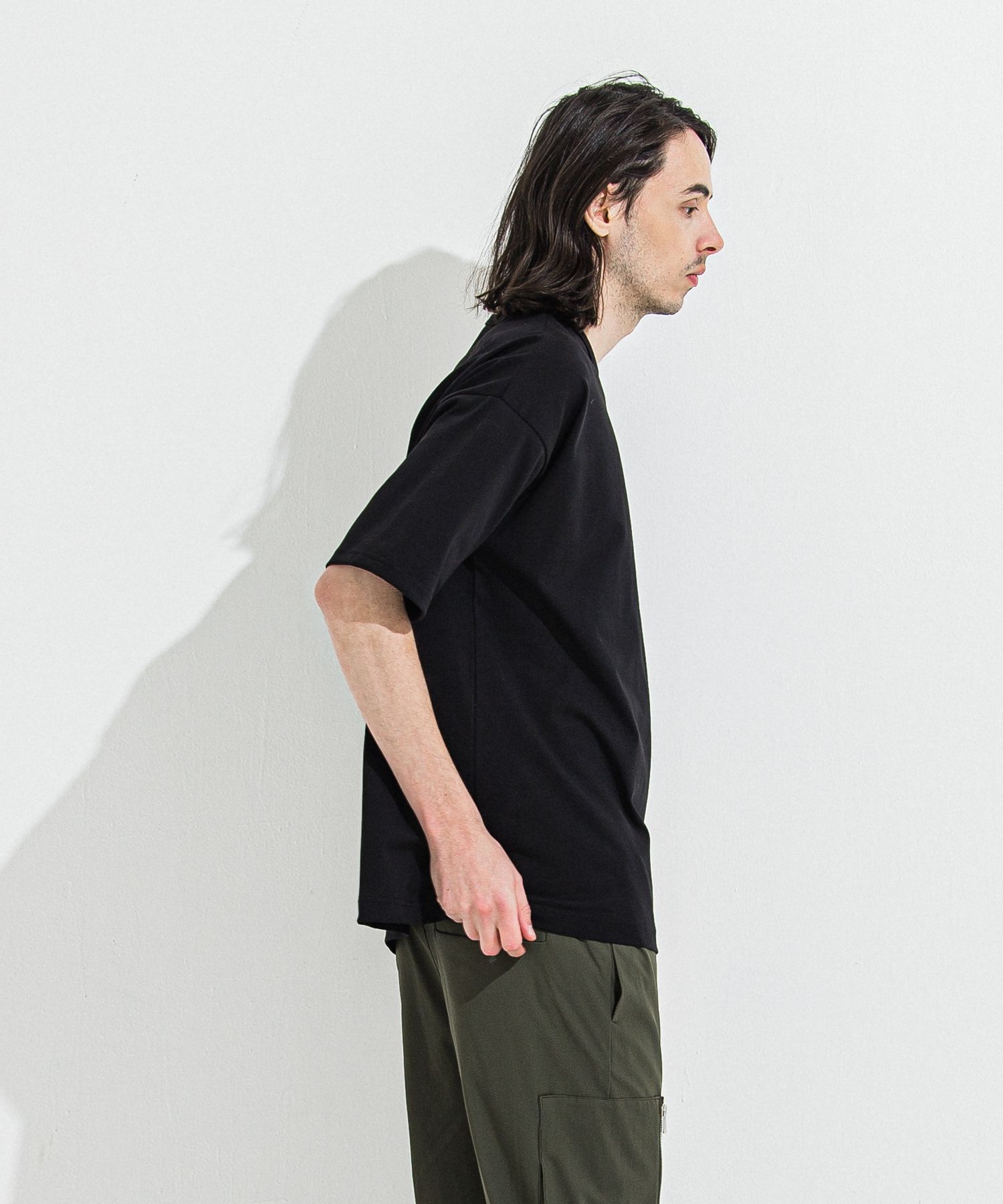 CREW OVER TEE / RC36-T-007 / バックプリントビッグTシャツ / ブラック