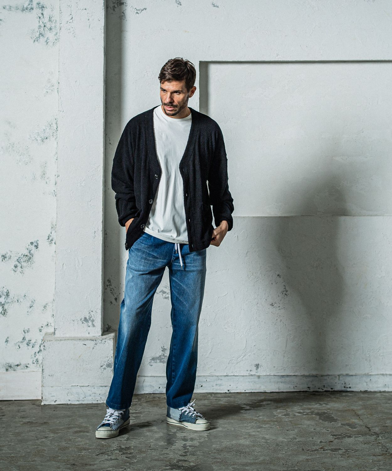 EX DENIM JERSEY WIDE PT / RC35-ST-016WTD / デニムジャージワイドパンツ / ダークインディゴ