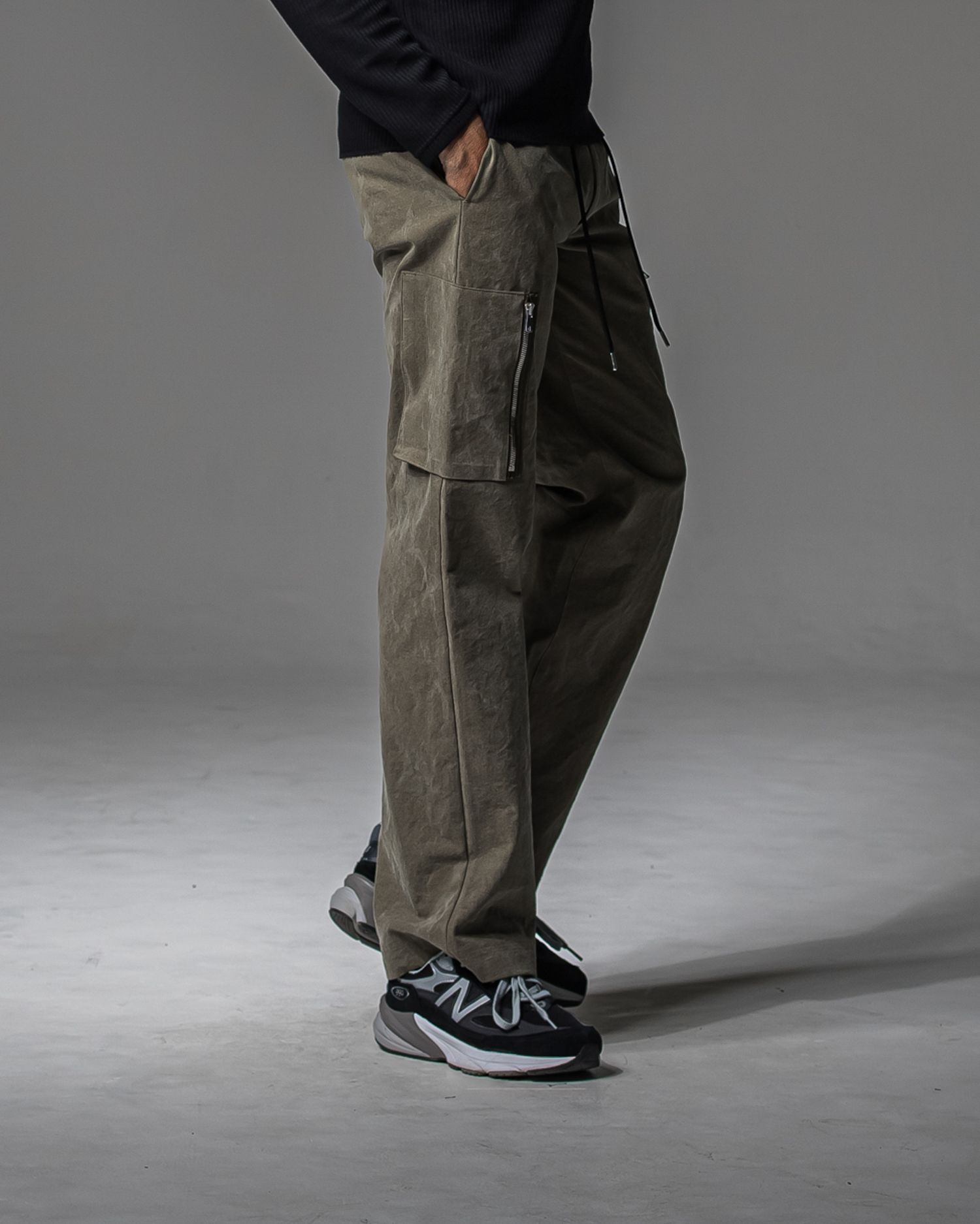 DAVID CARGO PANTS / RC37-ST-040 / ミリタリーワイドカーゴパンツ / ヴィンテージカーキ
