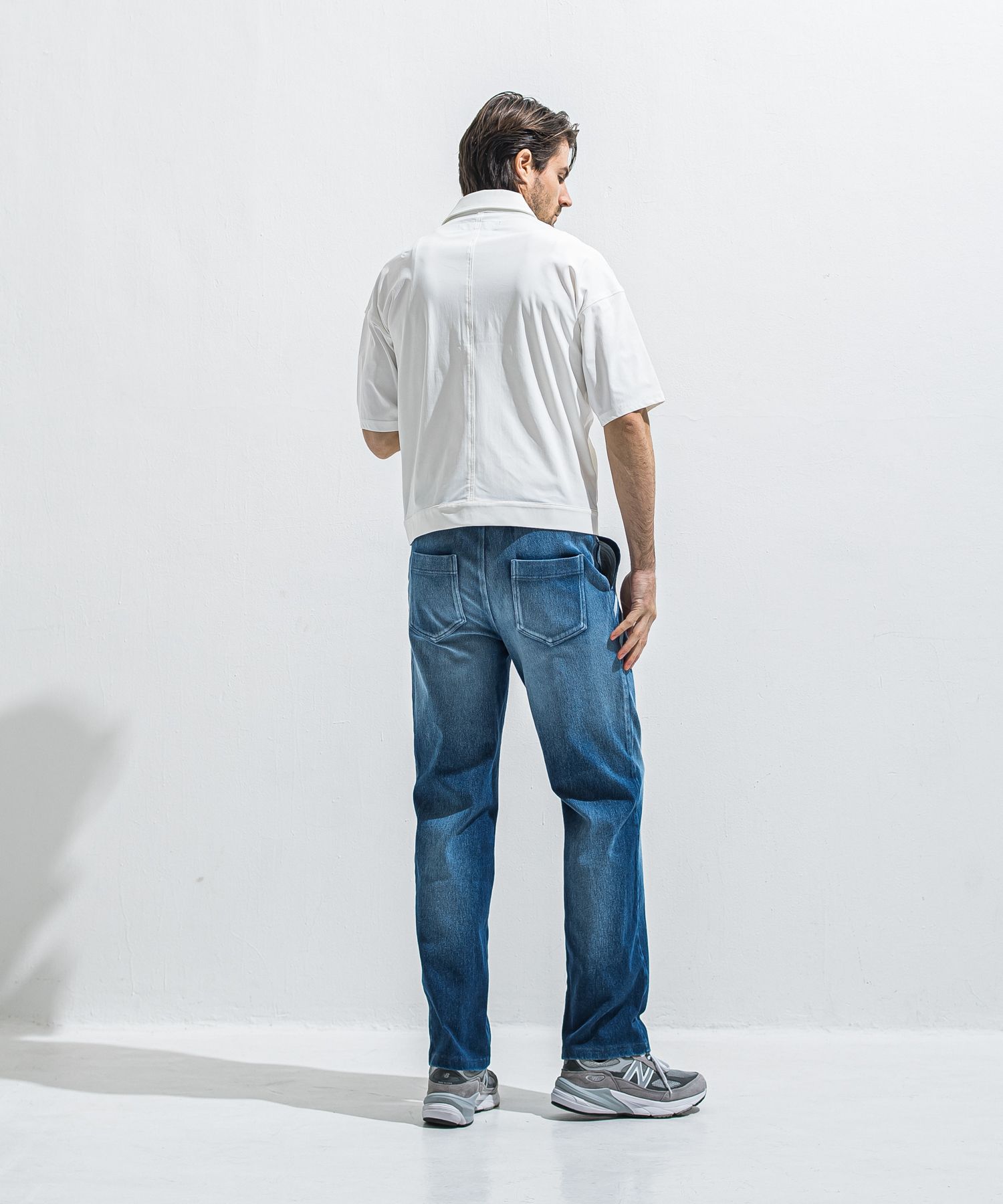 EDGE DENIM SEMI WIDE PT / RC40-ST-014WTD / デニムジャージセミワイドラインパンツ / ダークインディゴ (5月中旬入荷予定)