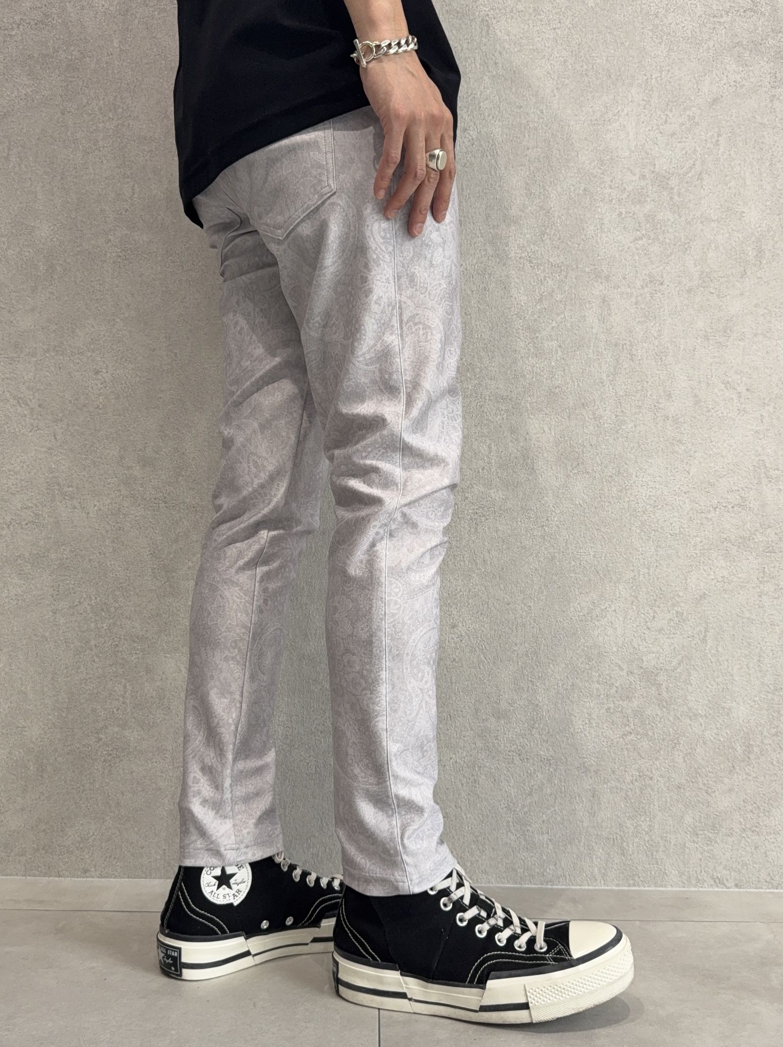 CHRIS EASY TUCK PANTS / RC35-ST-016T / イージータックパンツ / ペイズリーグレー