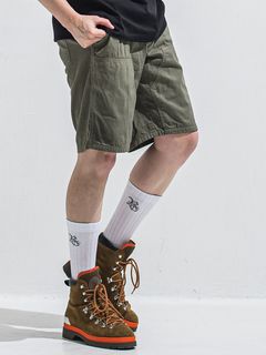 DOUBLE KNEE SHORTS / RC40-HP-007 / ダブルニーデニムハーフパンツ / カーキ (6月上旬入荷予定)