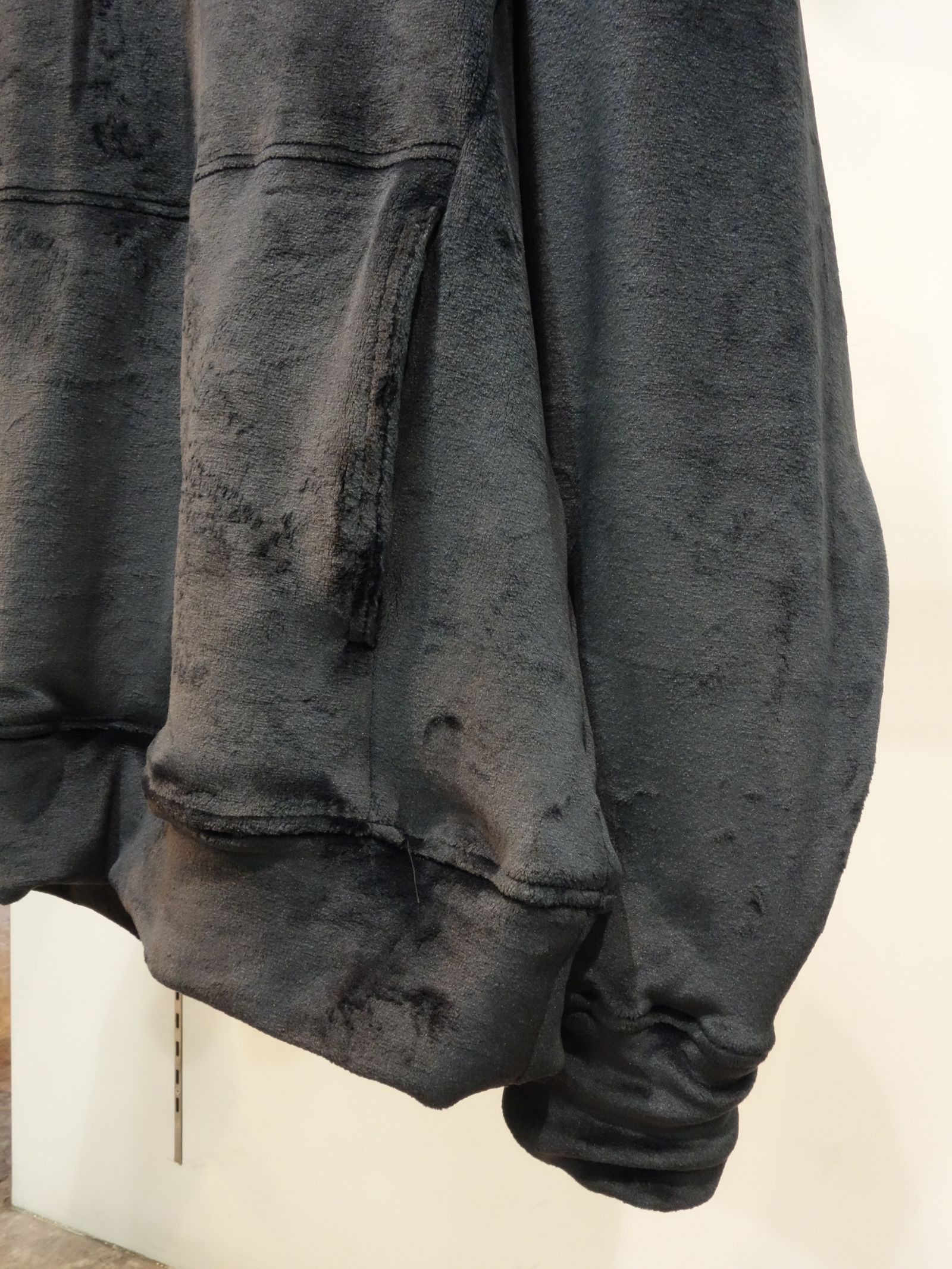 DOUBLE VELOURS FLEECE LOOSE HOODIE / RC22-C-006 / ベロアフリースパーカー