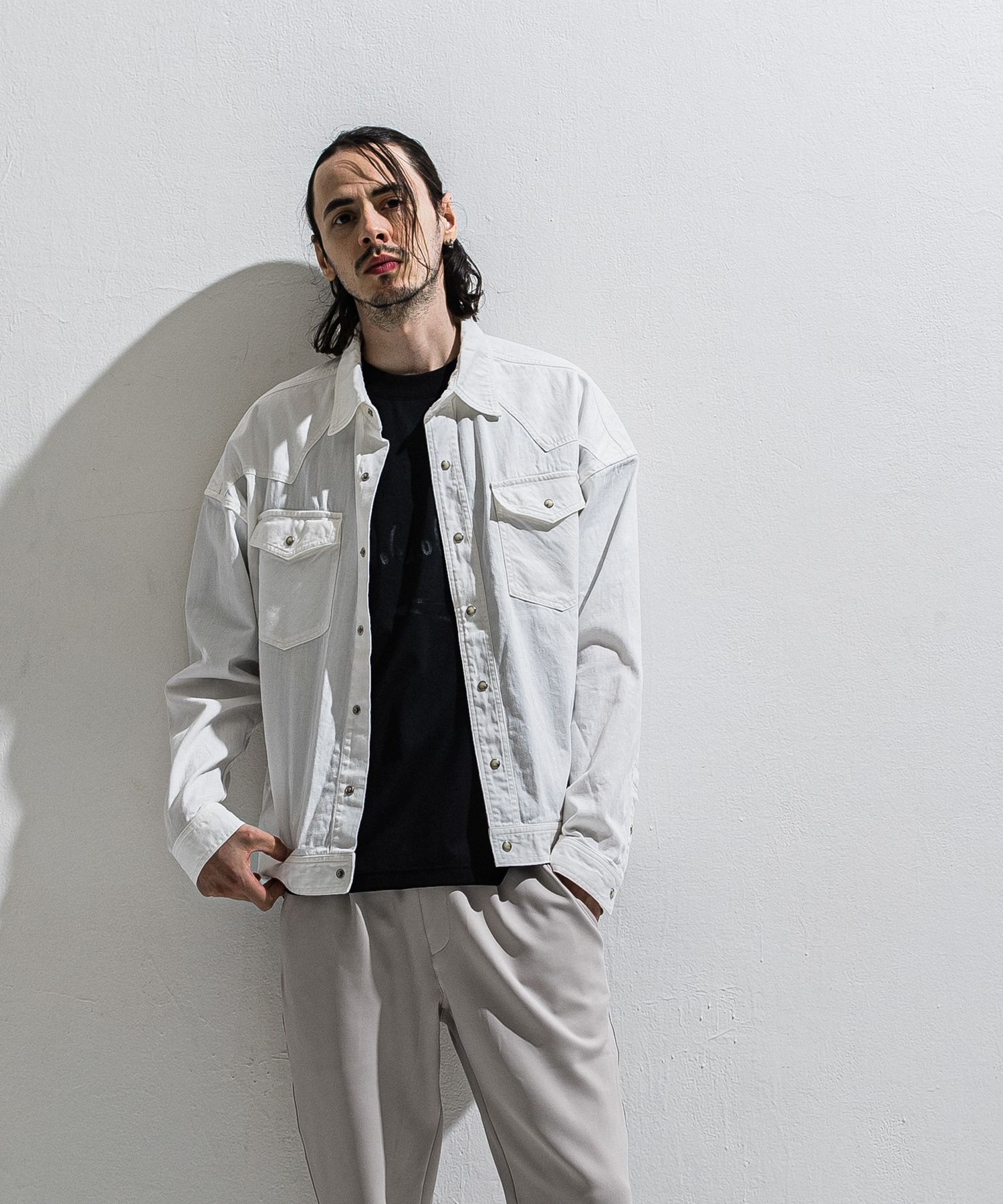 WESTAN JK / DP1-JK-004 / ウエスタンシャツジャケット / ホワイト (3月中旬入荷予定)