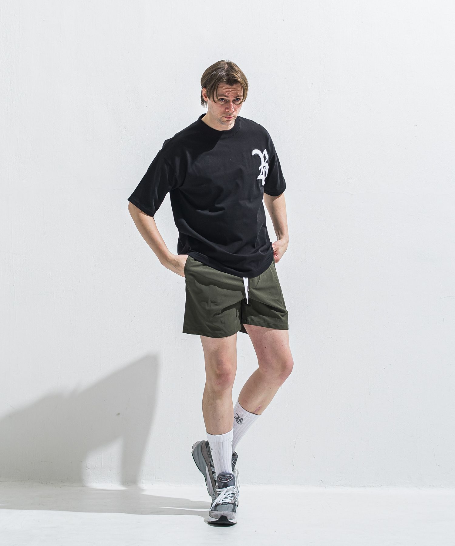 TV NYLON SHORTS / RC40-HP-004 / リラックスナイロンショーツ / カーキ (6月上旬入荷予定)