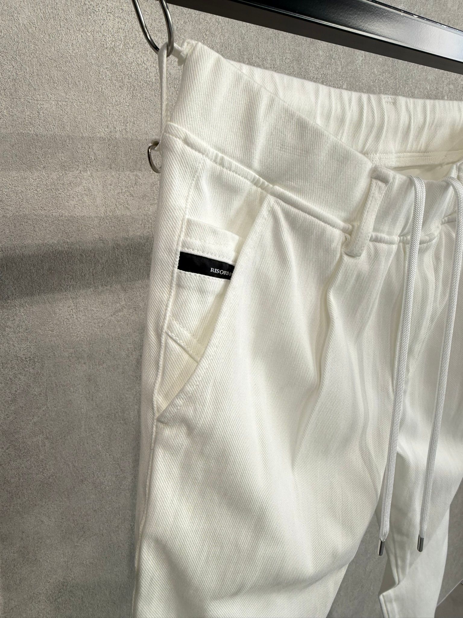 DENIM JERSEY CHRIS EASY TUCK PT / RC36-ST-016TD / ライトオンスデニムジャージイージータックパンツ / ホワイト