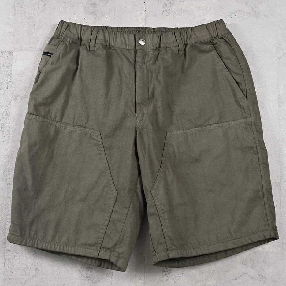DOUBLE KNEE SHORTS / RC40-HP-007 / ダブルニーデニムハーフパンツ / カーキ (6月上旬入荷予定)