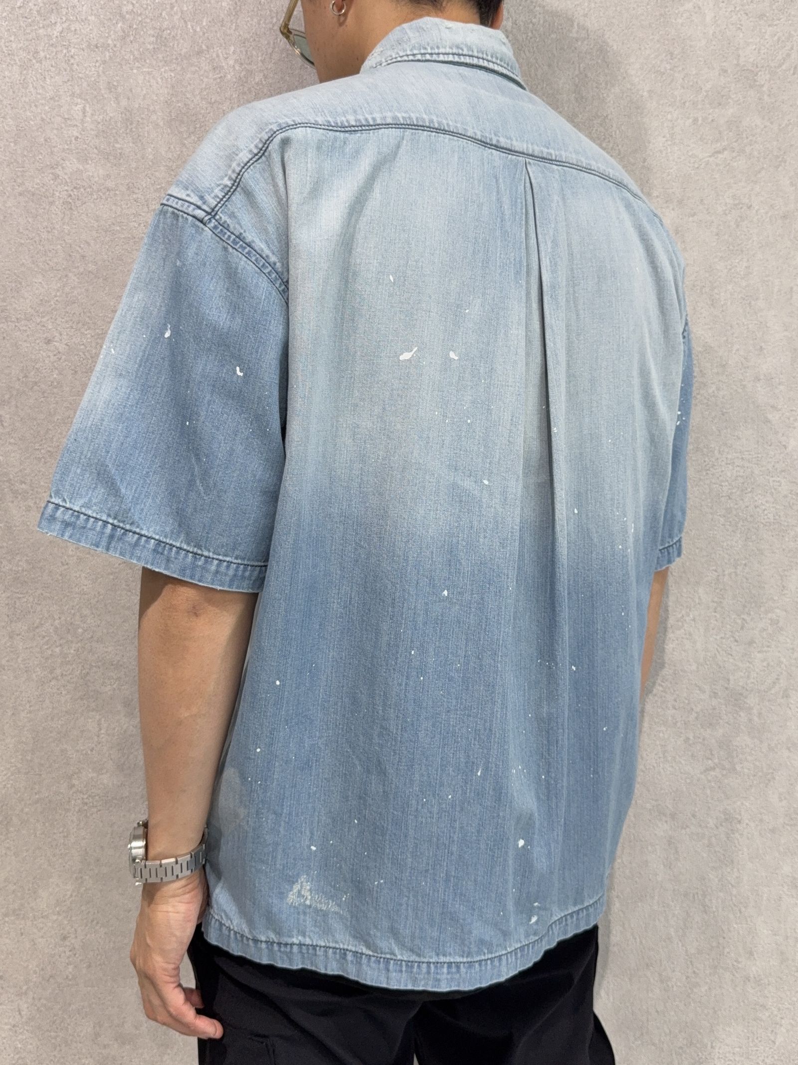 HALF DENIM SHIRTS / RC40-SH-002 / デニム半袖シャツ / ライトインディゴ