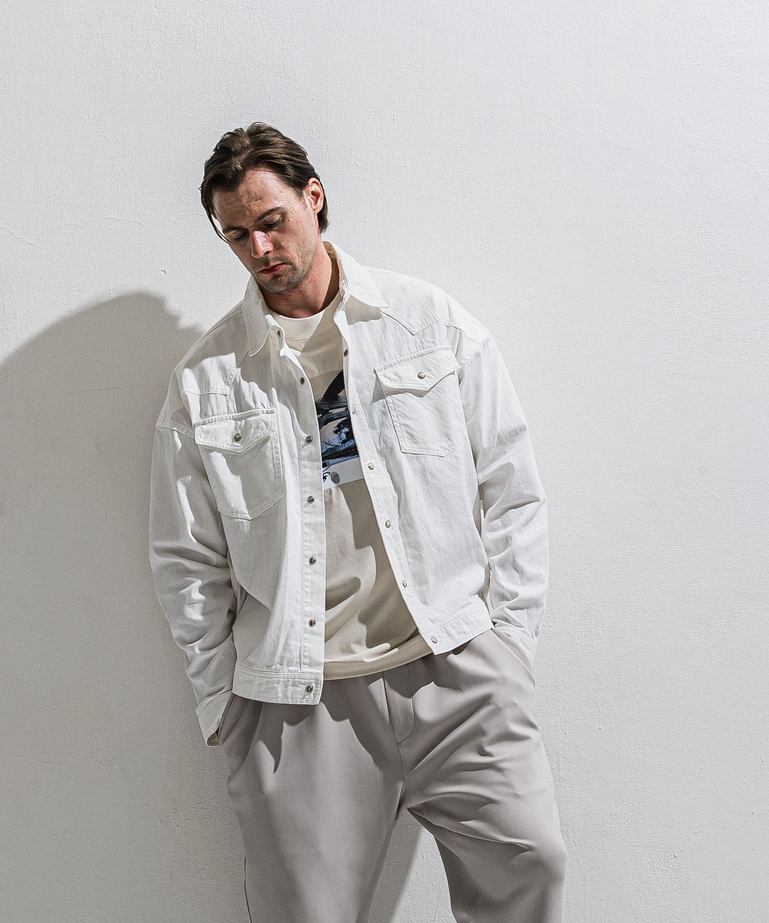 WESTAN JK / DP1-JK-004 / ウエスタンシャツジャケット / ホワイト (3月中旬入荷予定)