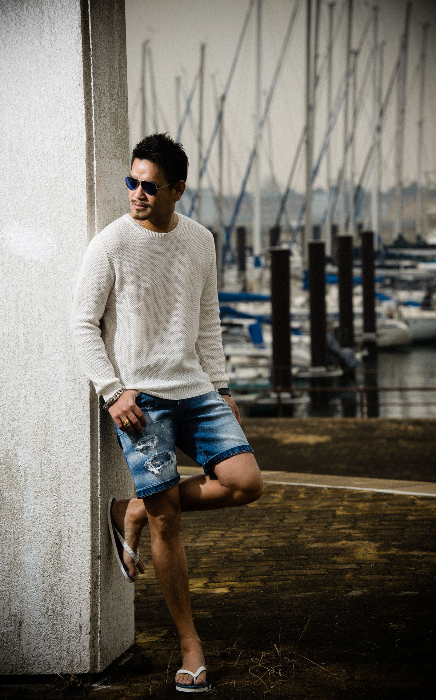 DENIM SHORTS / RC8-HP-013 / ストレッチデニムショーツ / インディゴC
