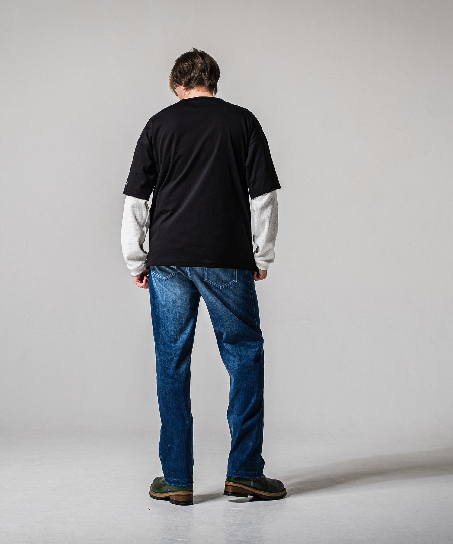 DENIM JERSEY WIDE PT / RC39-ST-016WTD / ライトオンスデニムジャージ ワイドパンツ / ダークインディゴ (2月中旬入荷予定)