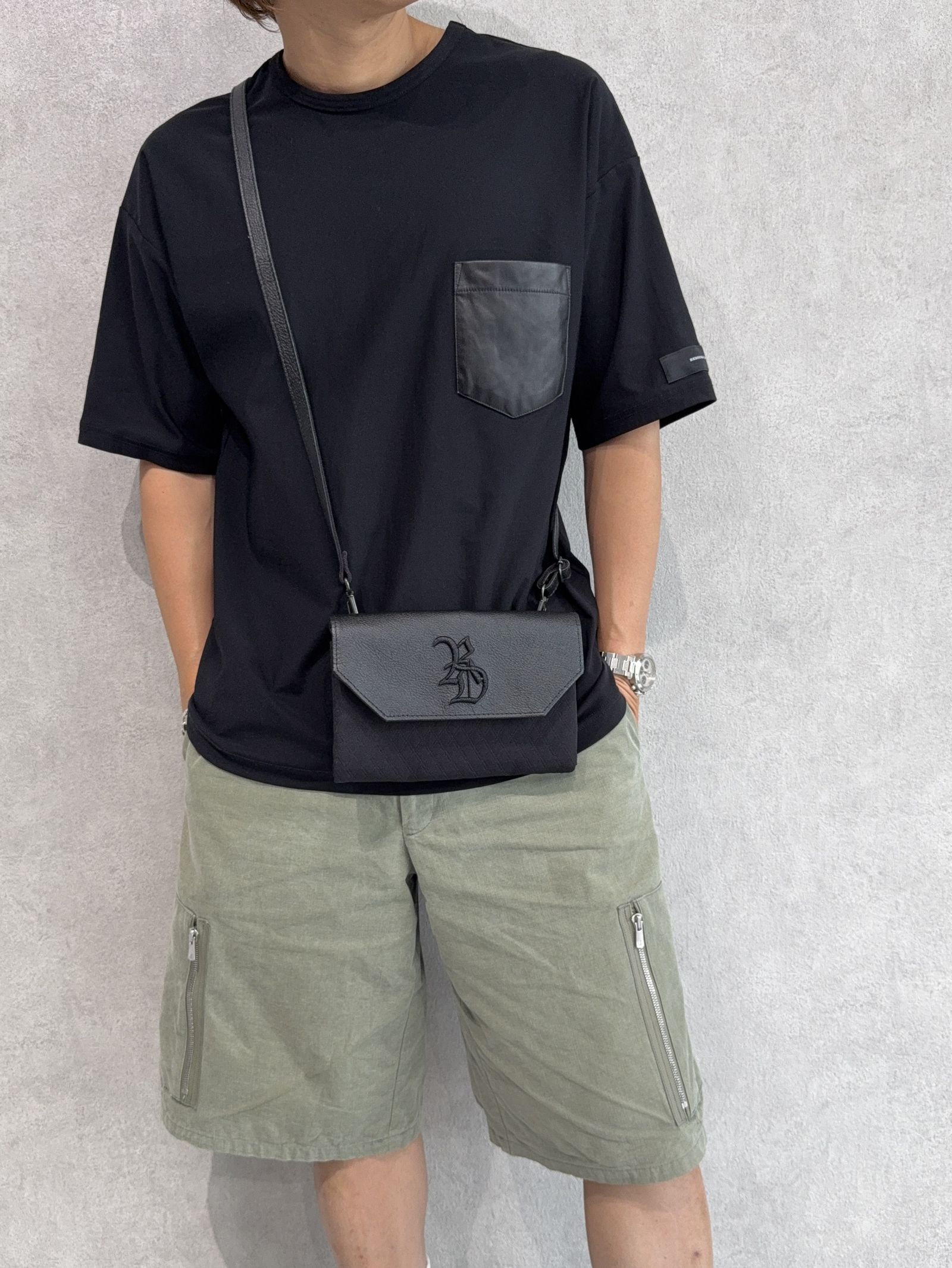 DECADE CLUTCH WALLET SHOULDER BAG / RC37-BAG-001RD / クラッチウォレットショルダーバッグ / ブラック