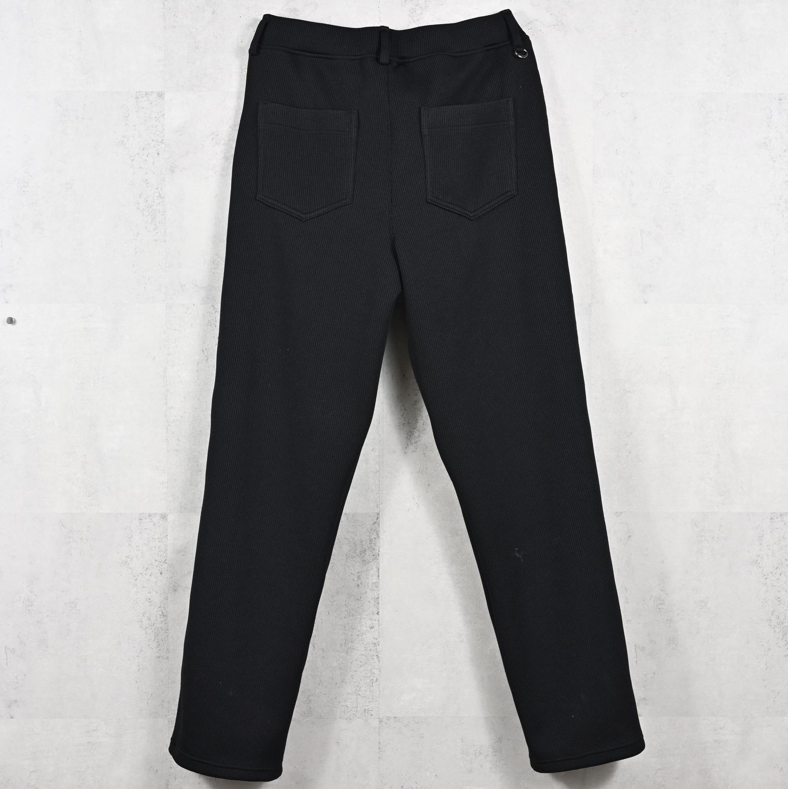 AZE WIDE TUCK PANTS / RC39-ST-016WT2 / 高機能畦編みニットワイドタックパンツ / ブラック (1月中旬入荷予定)