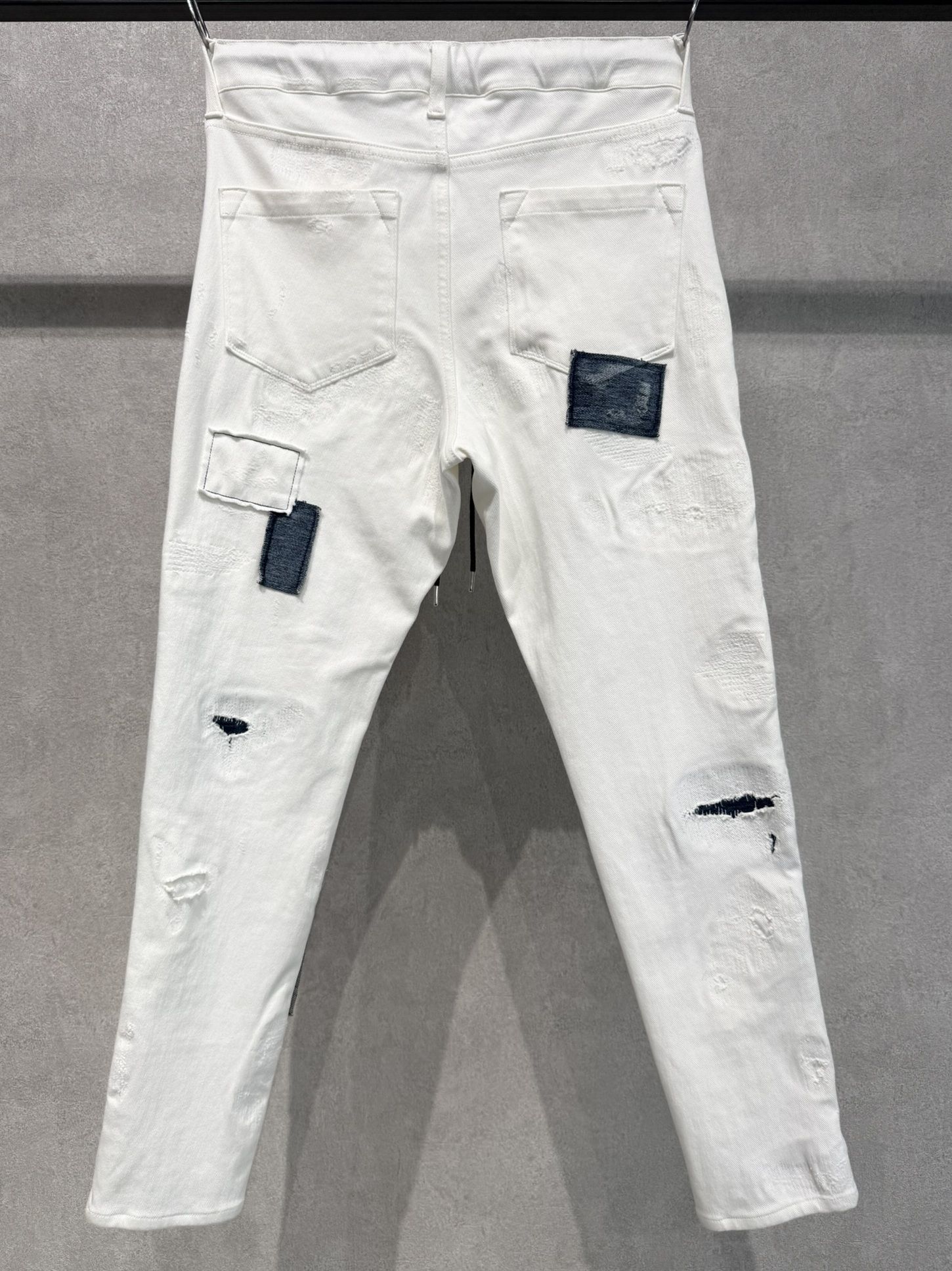 MICK DENIM JERSEY / BASIC-ST-020 / デニムジャージテーパードパンツ / ホワイトリメイク