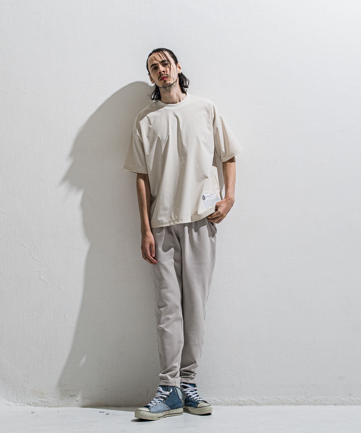 WILL OVER NYLON T / DP1-T-002 / ウィルプリントナイロンビッグTシャツ / グレージュ (4月上旬入荷予定)