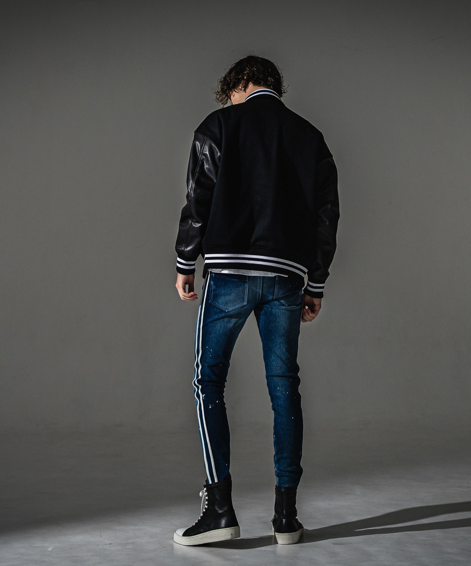 VARSITY JACKET / RC41-JK-008 / スタジャン / ブラック (10月下旬入荷予定)
