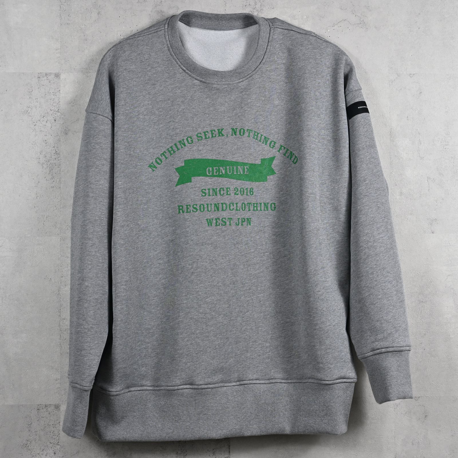 HF URAKE COLLEGE DROP TRAINER / RC39-C-002 / 高機能スウェットトレーナー / グレー (1月中旬入荷予定)