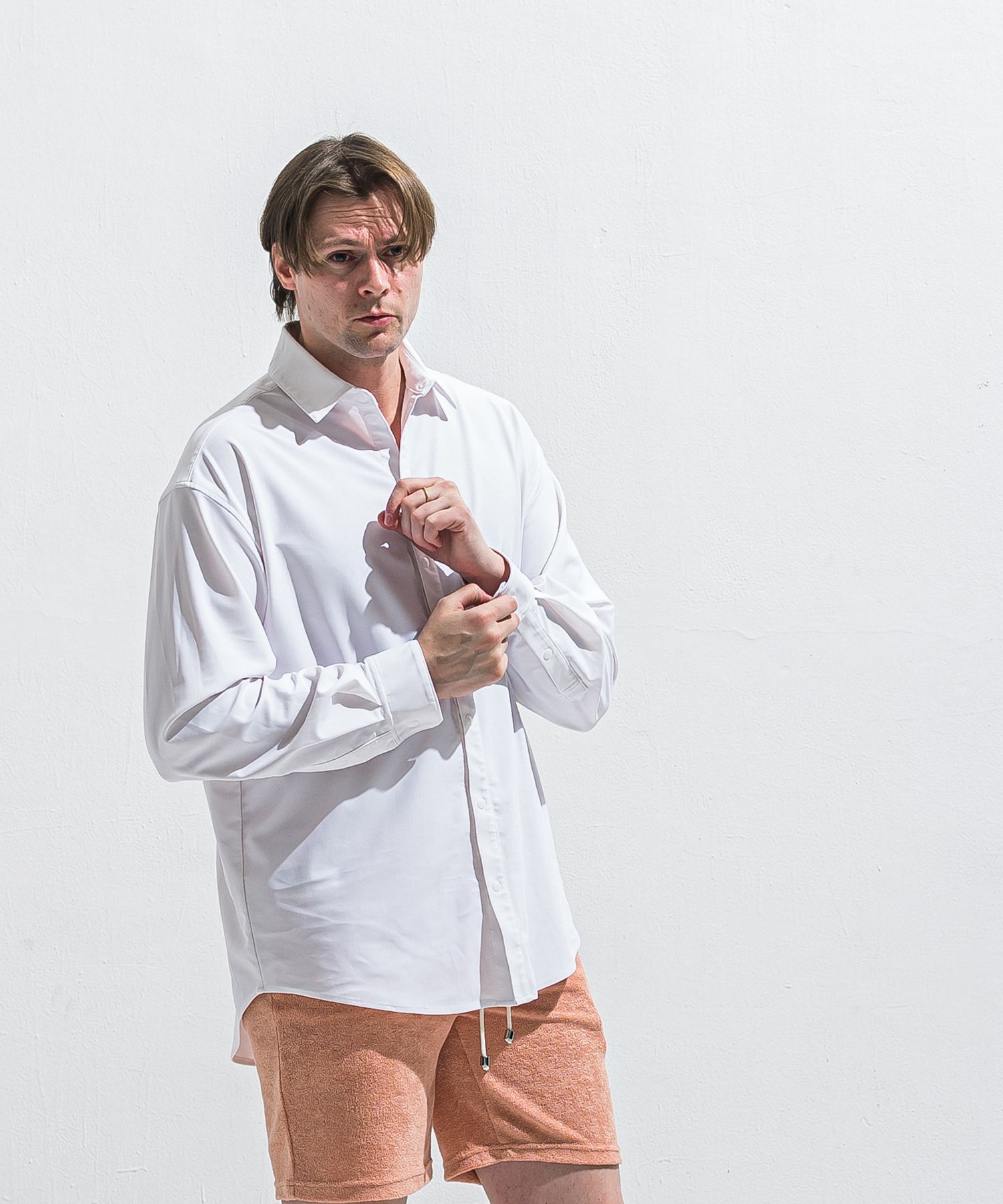 RUSH JACK SHIRTS / RC40-SH-001 / オーバーサイズラッシュガードシャツ / ホワイト (4月中旬入荷予定)